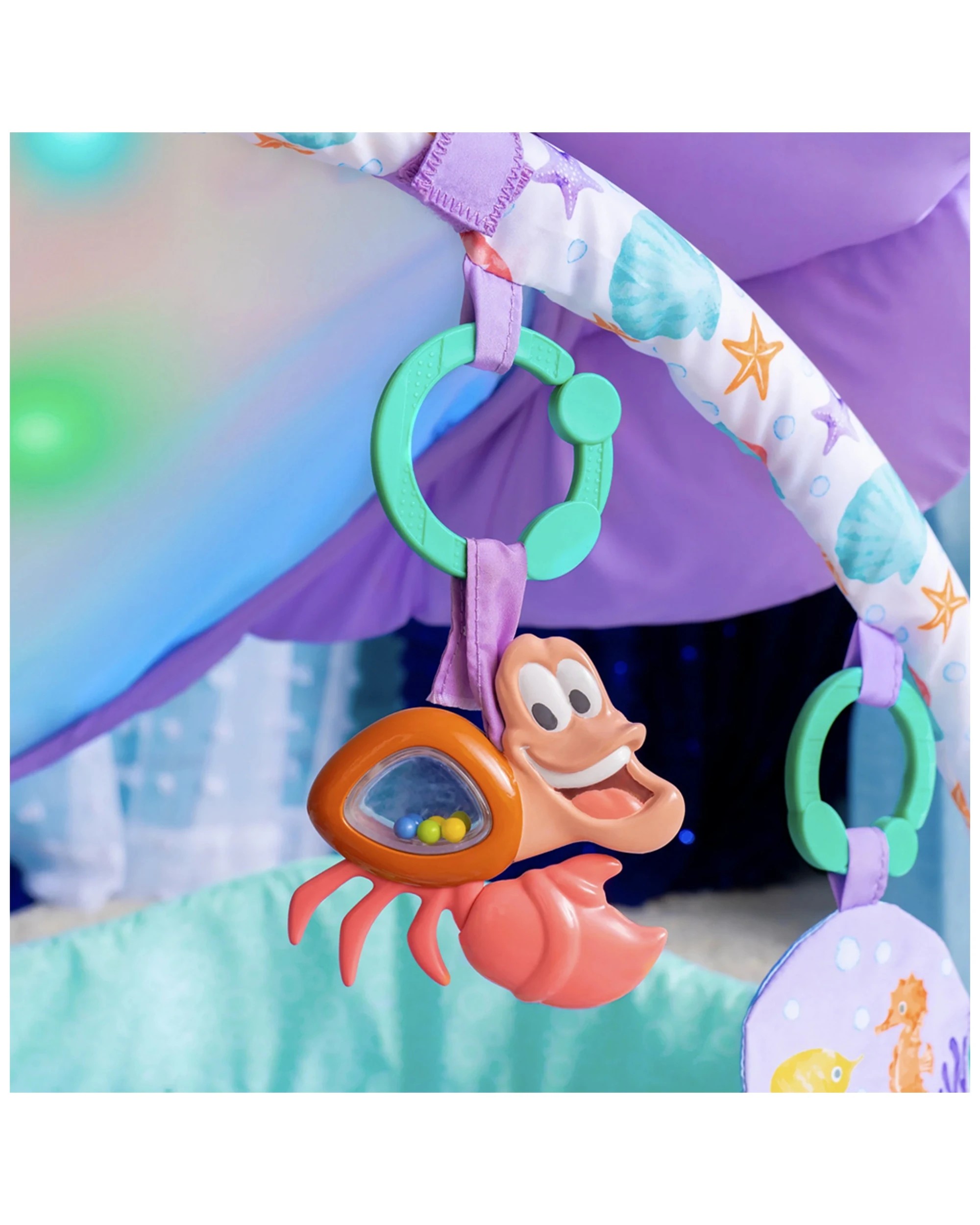 3 Bright Starts Disney Baby Little Mermaid Baby Play Mat Activity Gym 0m+
 - Purple, 3 of 7