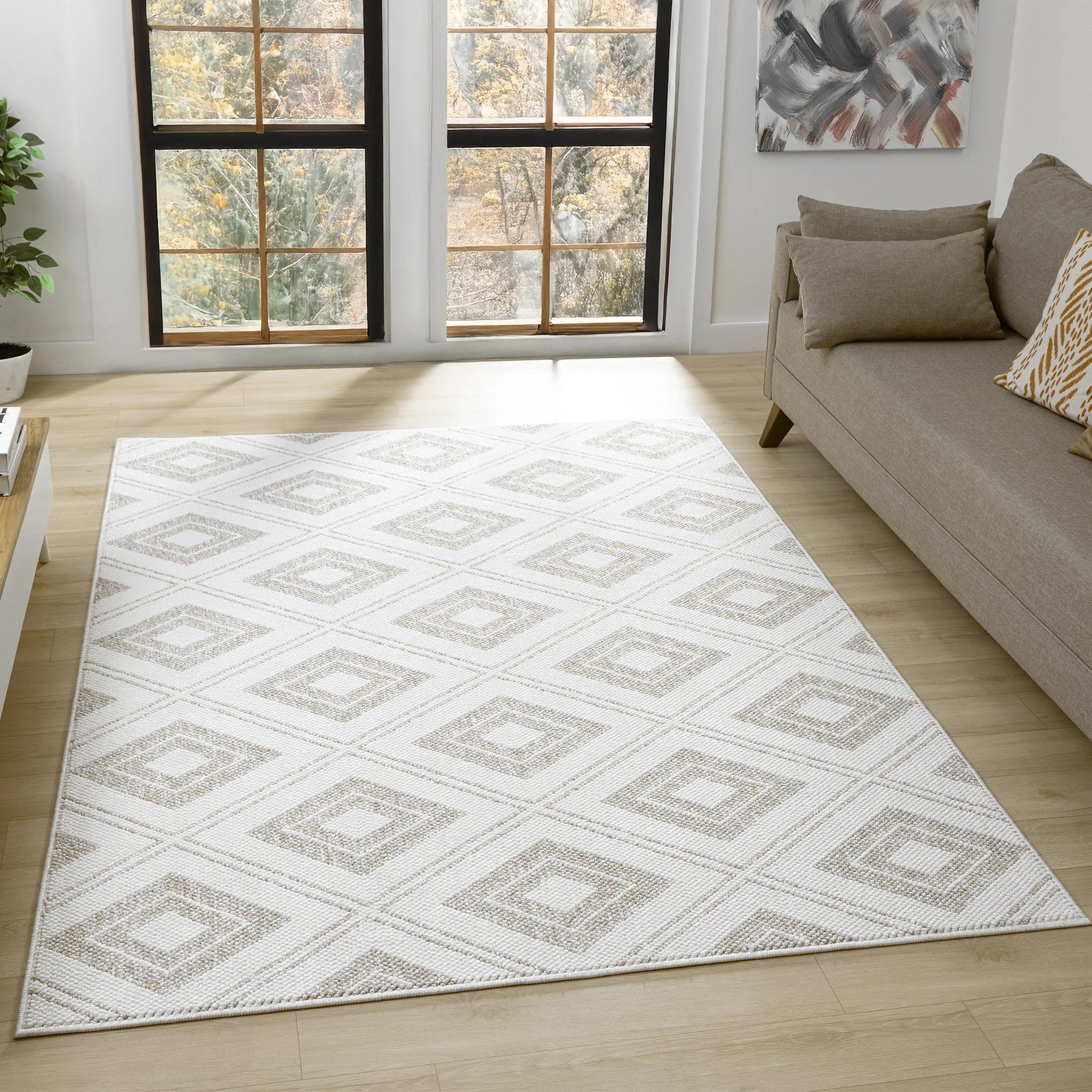 2 La Grace Home Salvino Premium Rug - 200x290cm - Pebble, 2 of 10