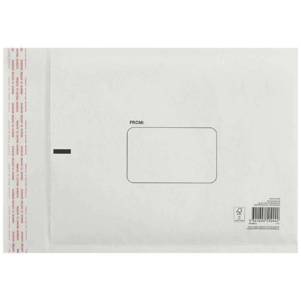 2 PPS Bubble Mailing Bag Size 2 235 x 330mm White 32 Pack, 2 of 2