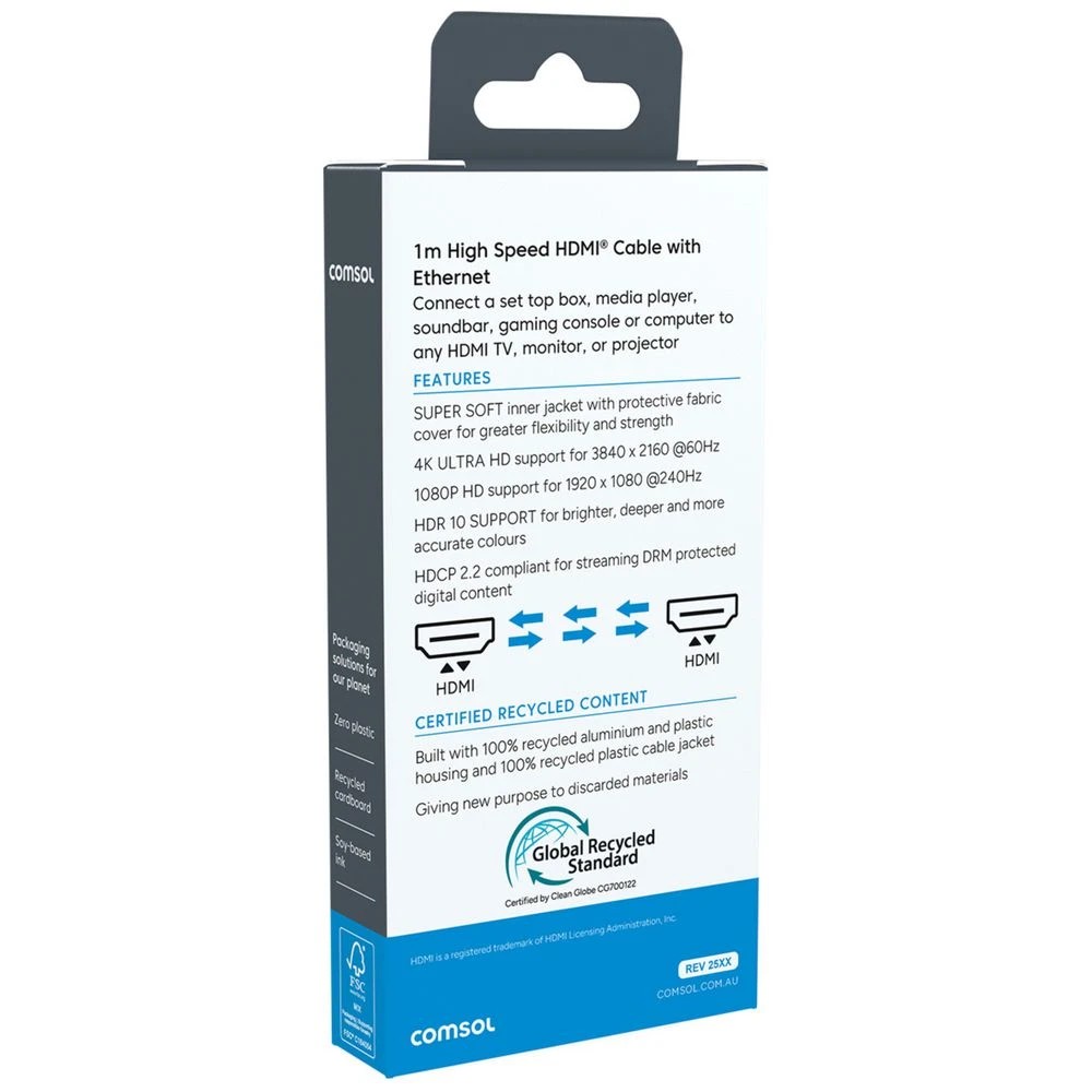 3 Comsol Ultra Soft 4K Silicone HDMI Cable 1m, 3 of 4
