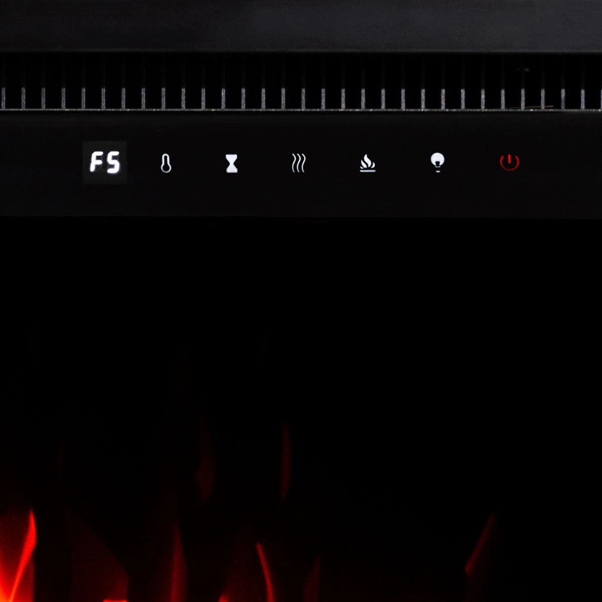 3 Moda Living Harmony 55 inch Electric Fireplace - Black, 3 of 5