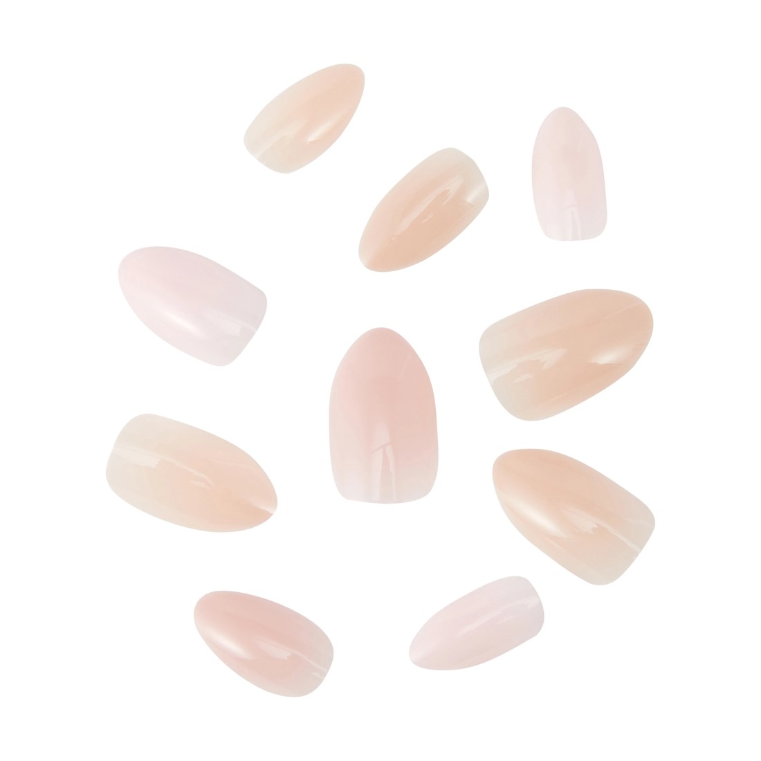 2 OXX Cosmetics 100 Pack Artificial Nails with Adhesive - Almond Shape, Jelly, 2 of 4