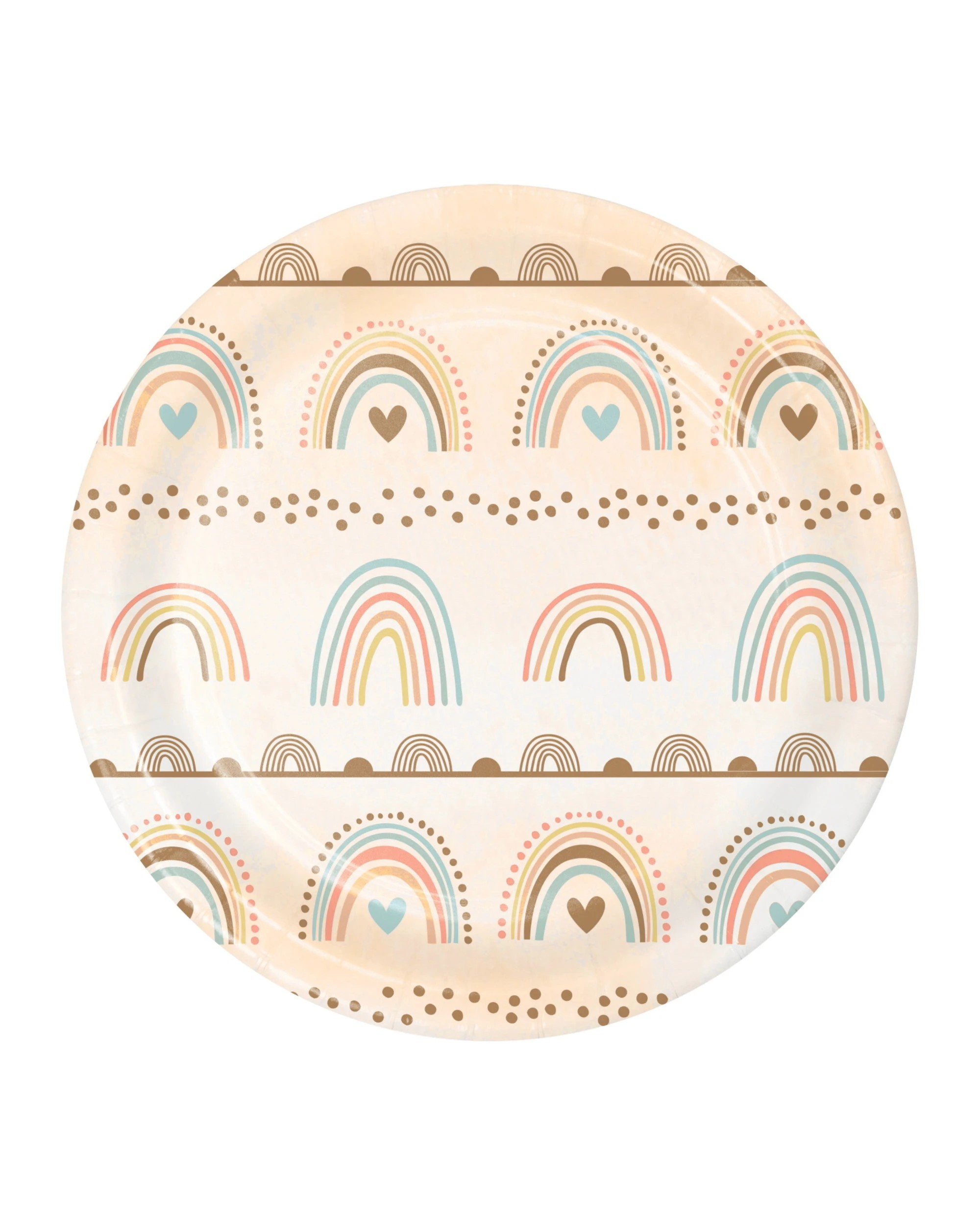 1 Creative Converting Boho Rainbow Small Paper Plates Pack of 8 - Multi, 1 of 1