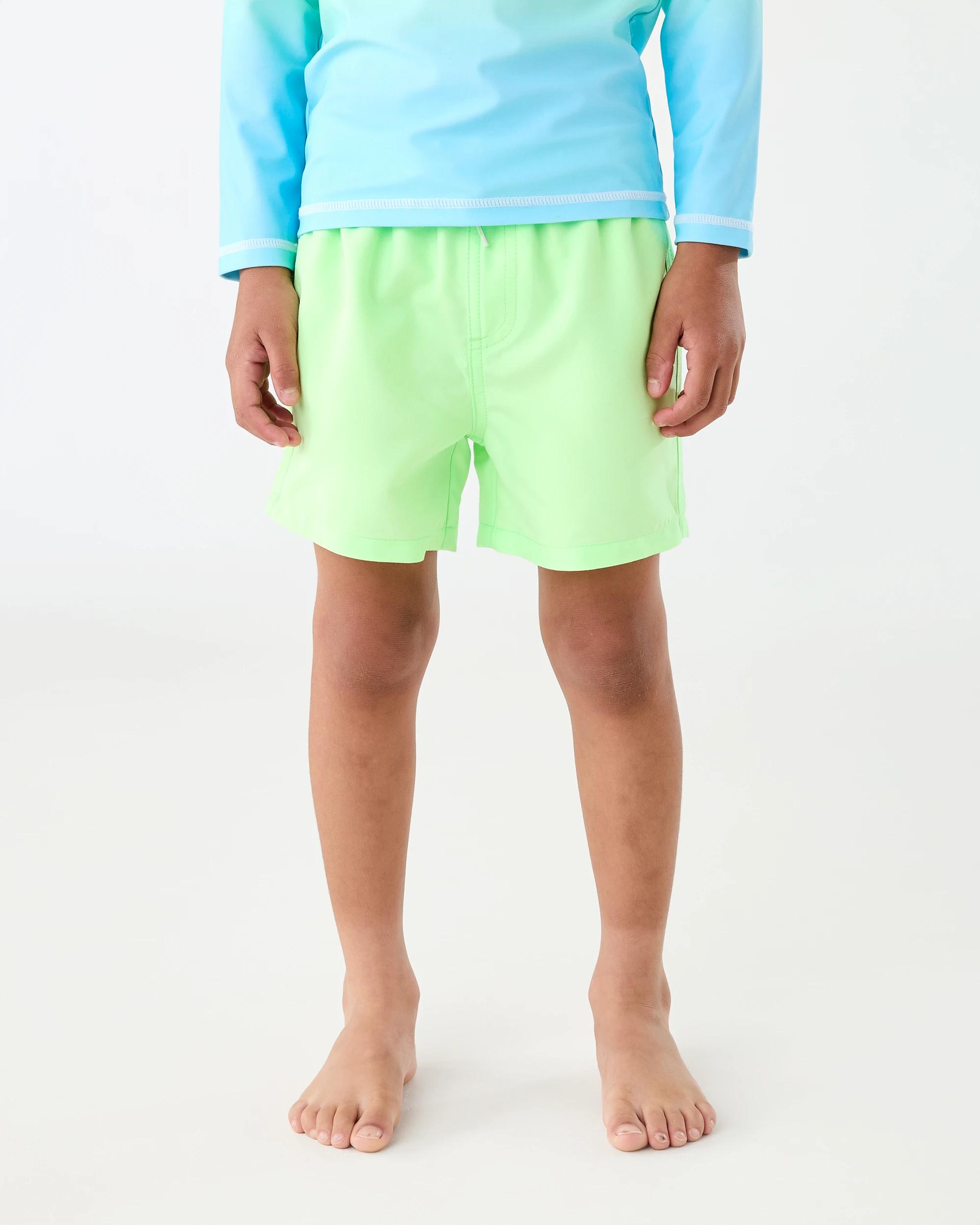1 Plain Boardshorts Fluro Lime, 1 of 5