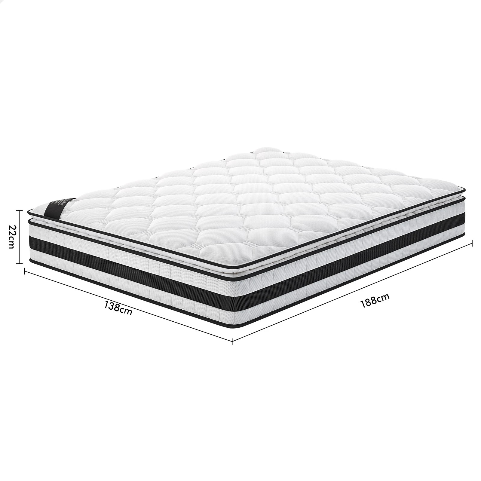 3 Alfordson 22cm Mattress Pillow Top Memory Foam Medium Firm - Double Bed, 3 of 10