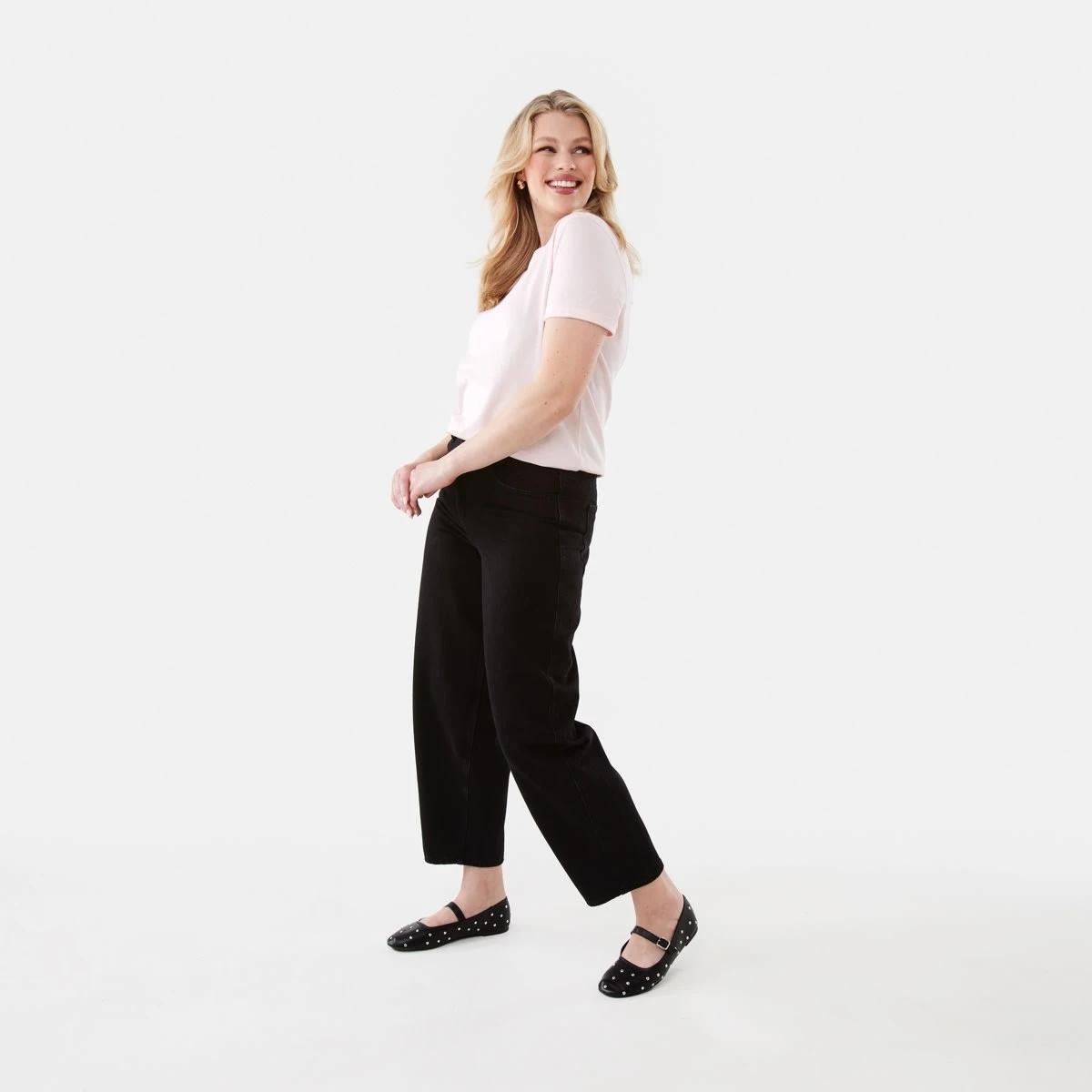 3 Barrel Leg Jeans Black Wash, 3 of 8