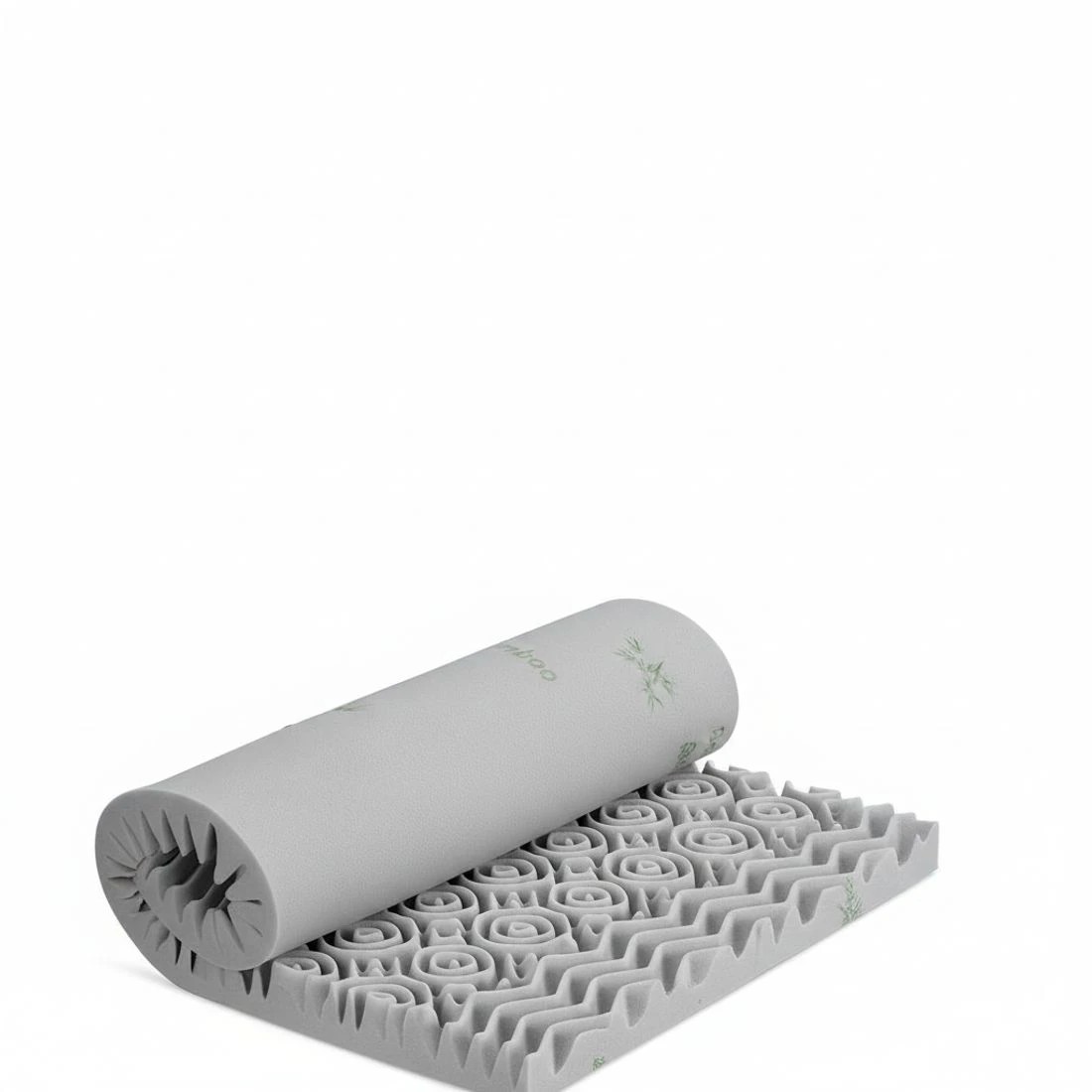 6 Giselle Bedding 8cm Memory Foam Mattress Topper 7-Zone Graphite Queen - Queen Bed - Grey, 6 of 9