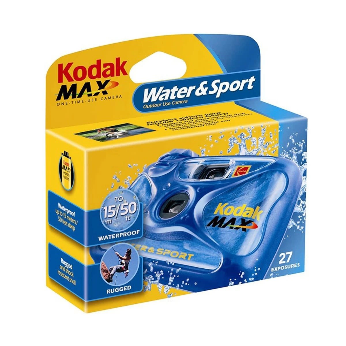 1 Kodak Max Water and Sport Outdoor One-Time-Use Camera, 1 of 3