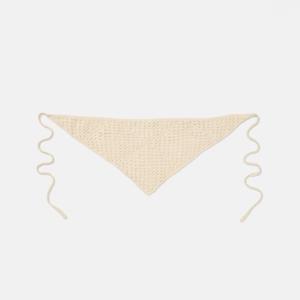 Crochet Hair Scarf - Beige