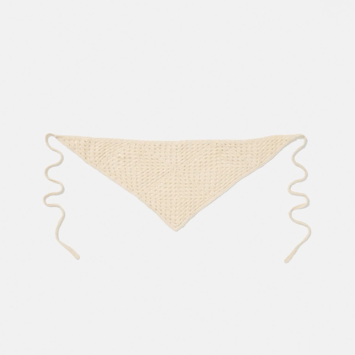 1 Crochet Hair Scarf - Beige, 1 of 5