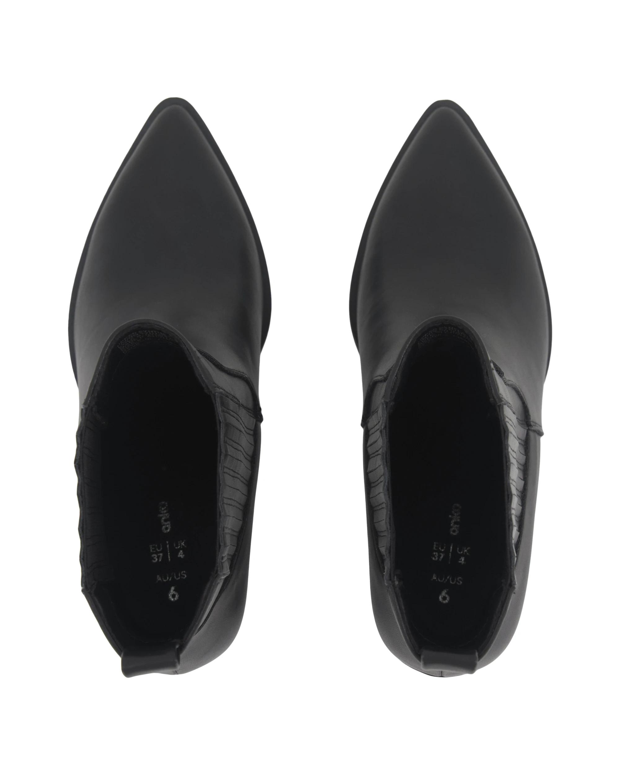 3 Western Block Heel Boots Black, 3 of 4