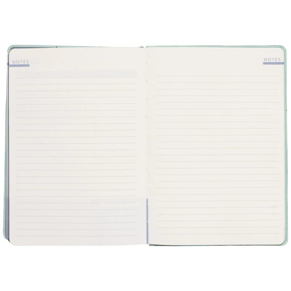 7 Officeworks A5 Day to Page 2027 Premium Diary Green/Navy, 7 of 7