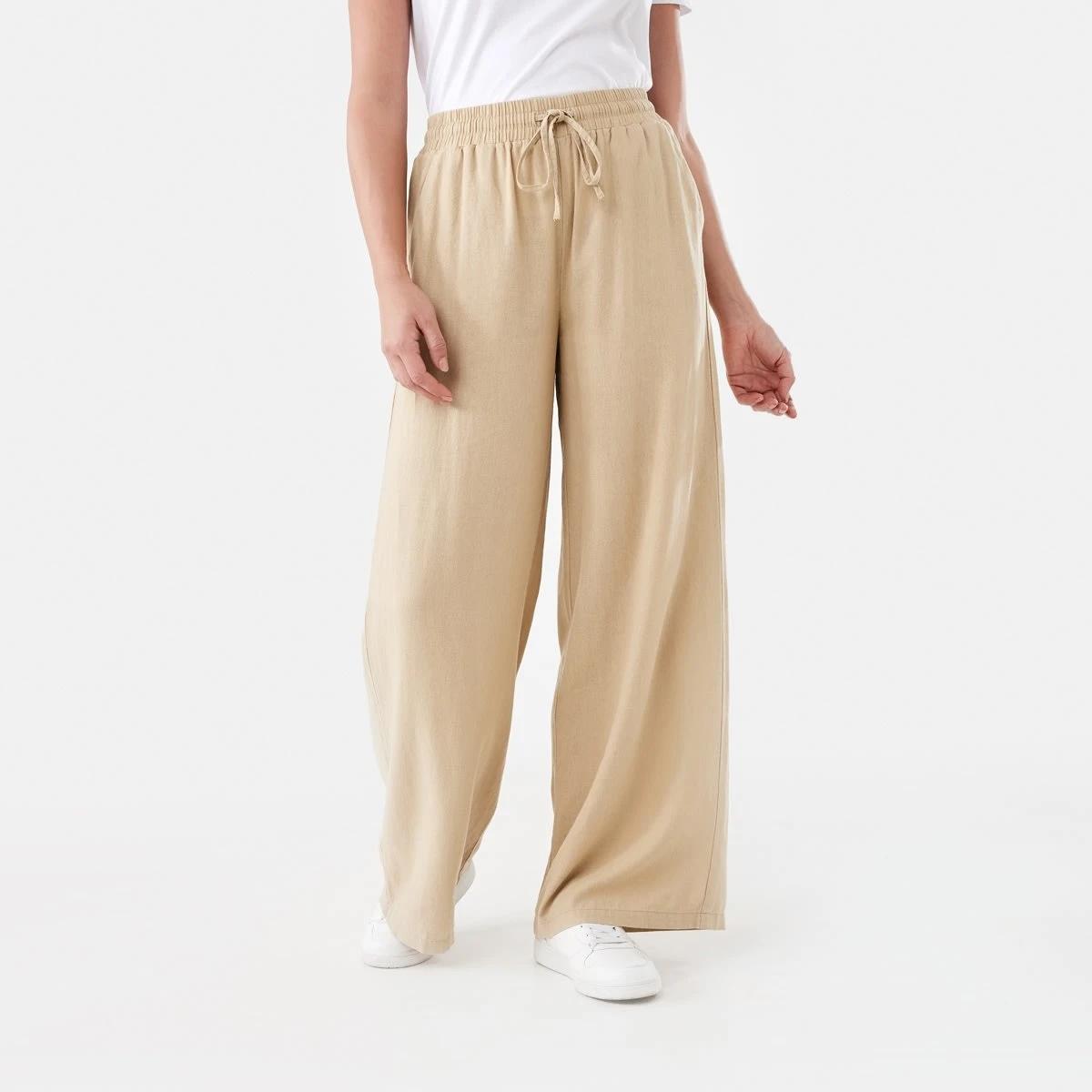 1 Linen Blend Wide Leg Pants LARK, 1 of 5
