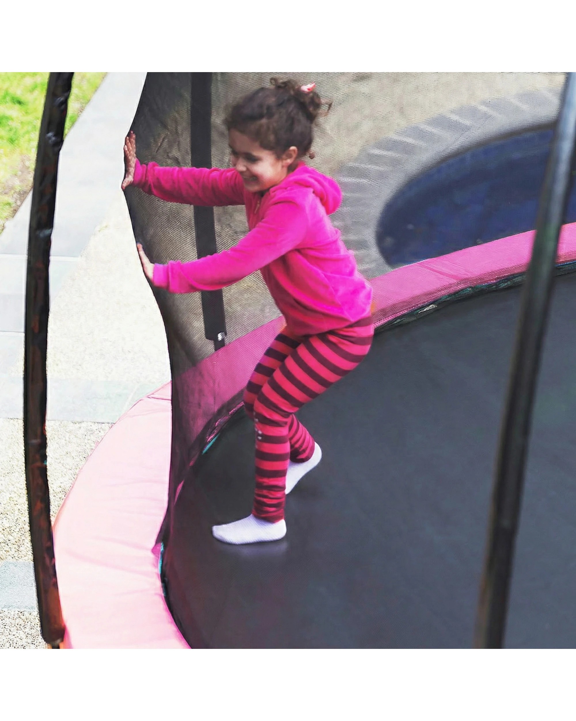 7 Kahuna 16ft Trampoline with Roof in Pink - Pink, 7 of 8