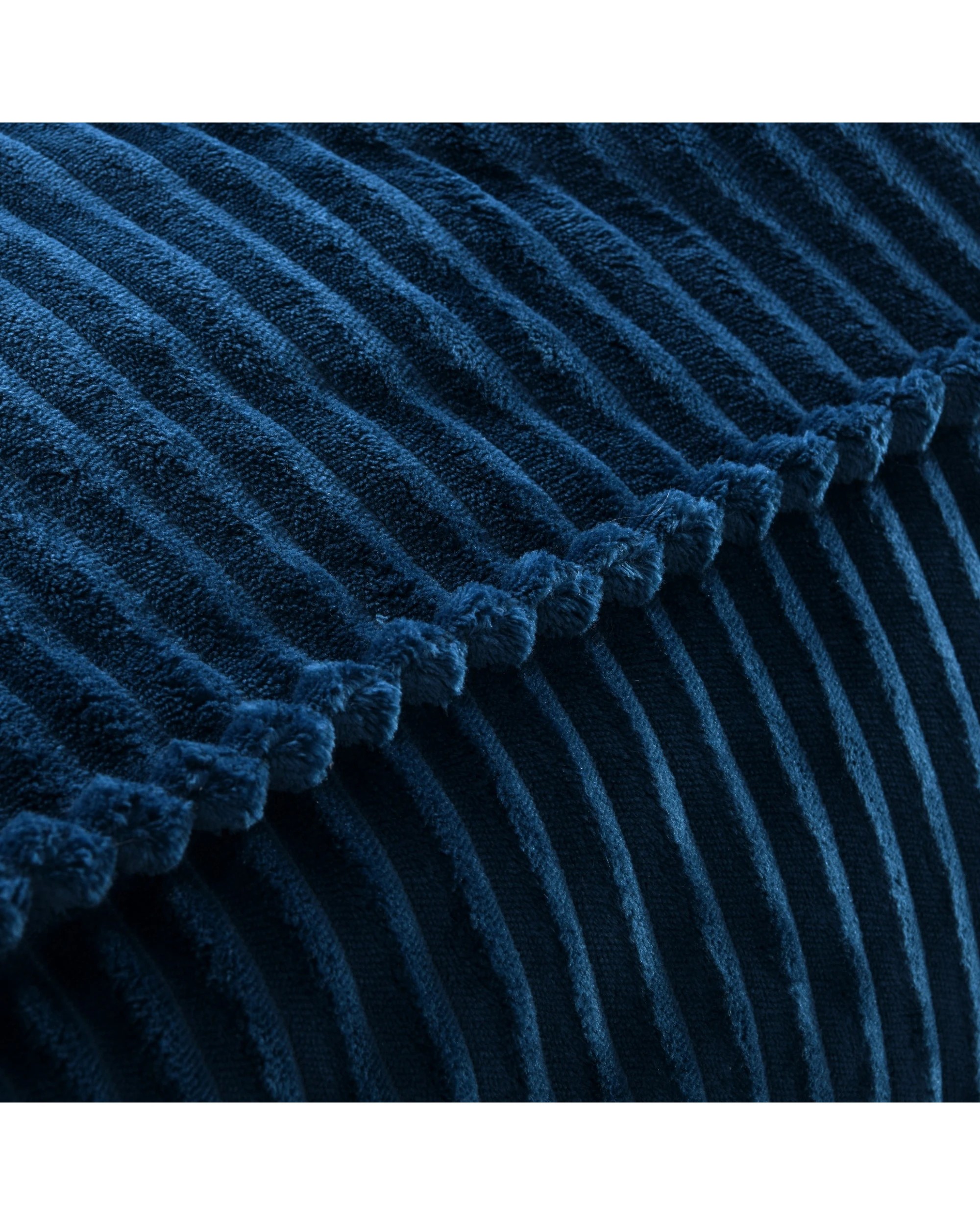 6 Cadence & Co. Wilde Ribbed Luxe Fleece Double Sofa Bean Bag Lounge Cover - Teal, 6 of 9