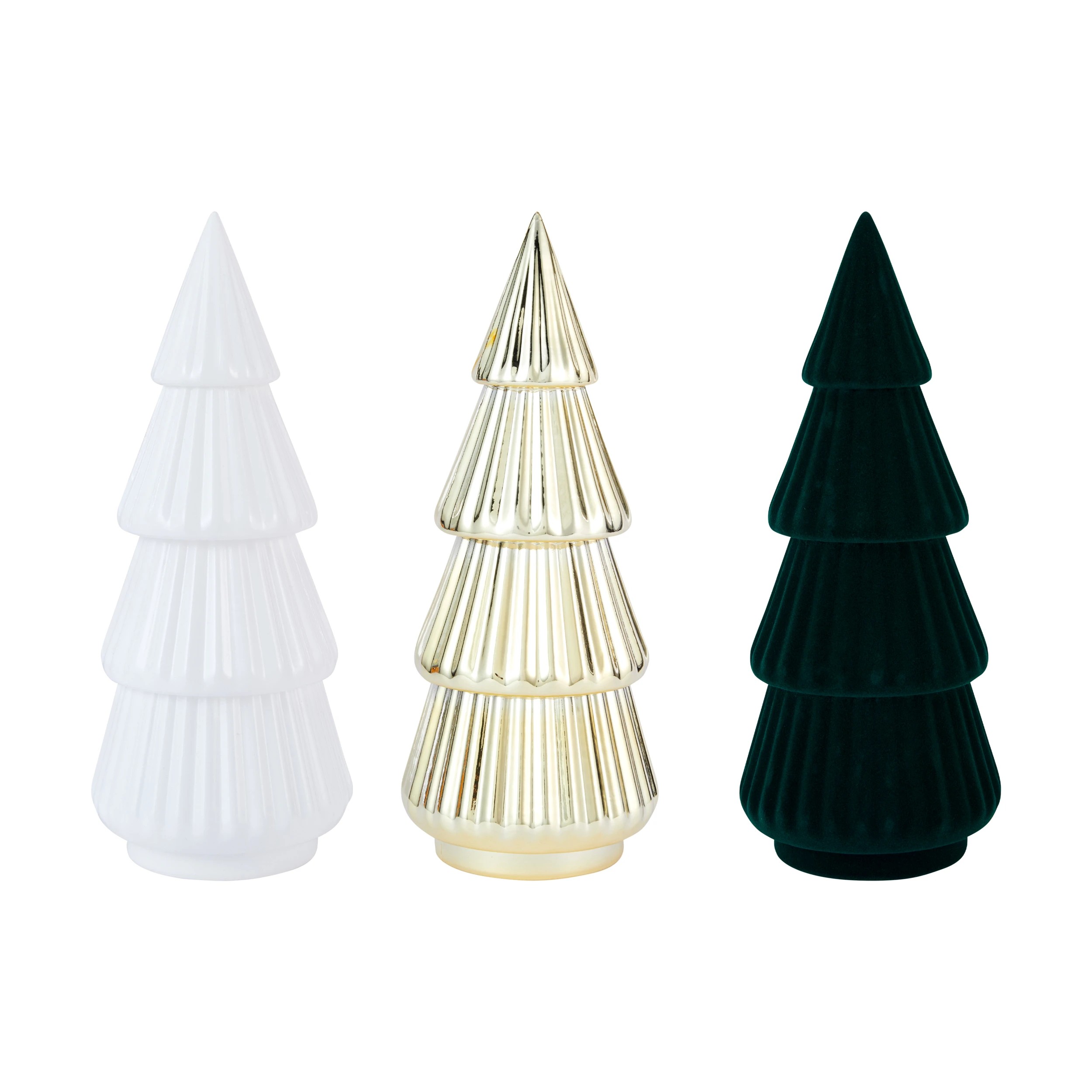 1 Metallic/Flocked/White Tabletop Tree - Assorted, 1 of 5