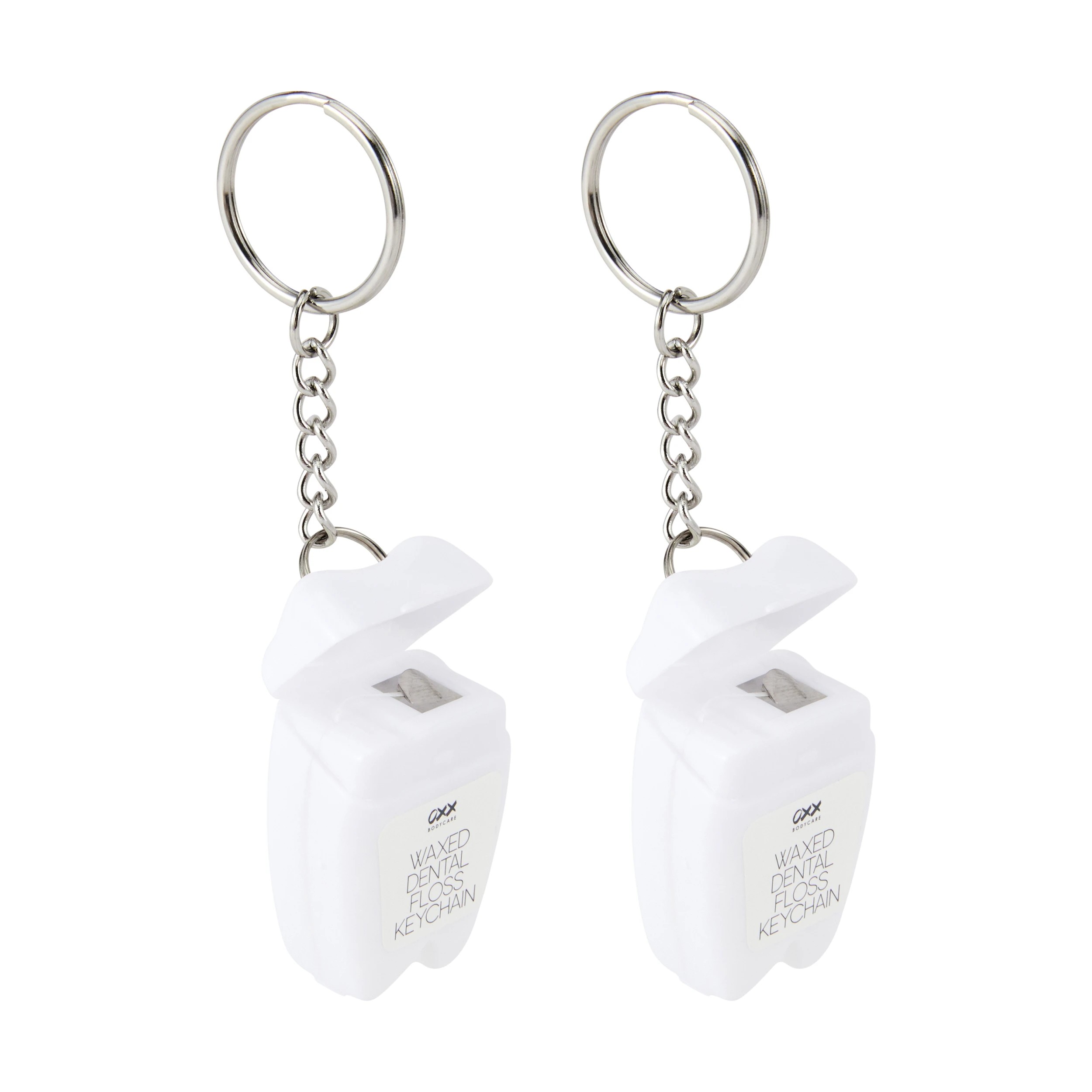3 OXX Bodycare 2 Pack Waxed Dental Floss Keychains - Mint Flavoured, 3 of 5