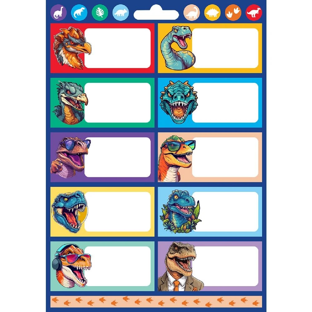 3 Avery Sticker Label Variety Pad 145 x 210mm Dinosaur 5 Sheet, 3 of 8