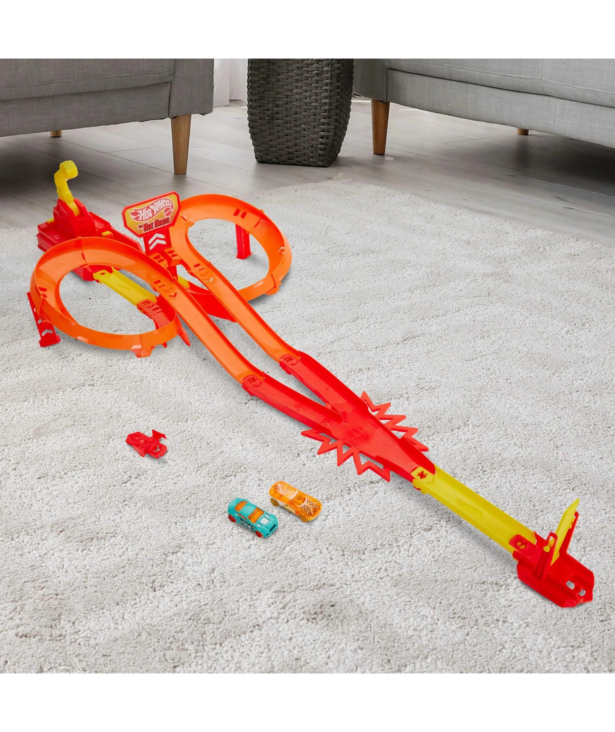 6 Mattel Hot Wheels The Hot Ones Crash Speedway Frenzy Track Set - Multi, 6 of 6