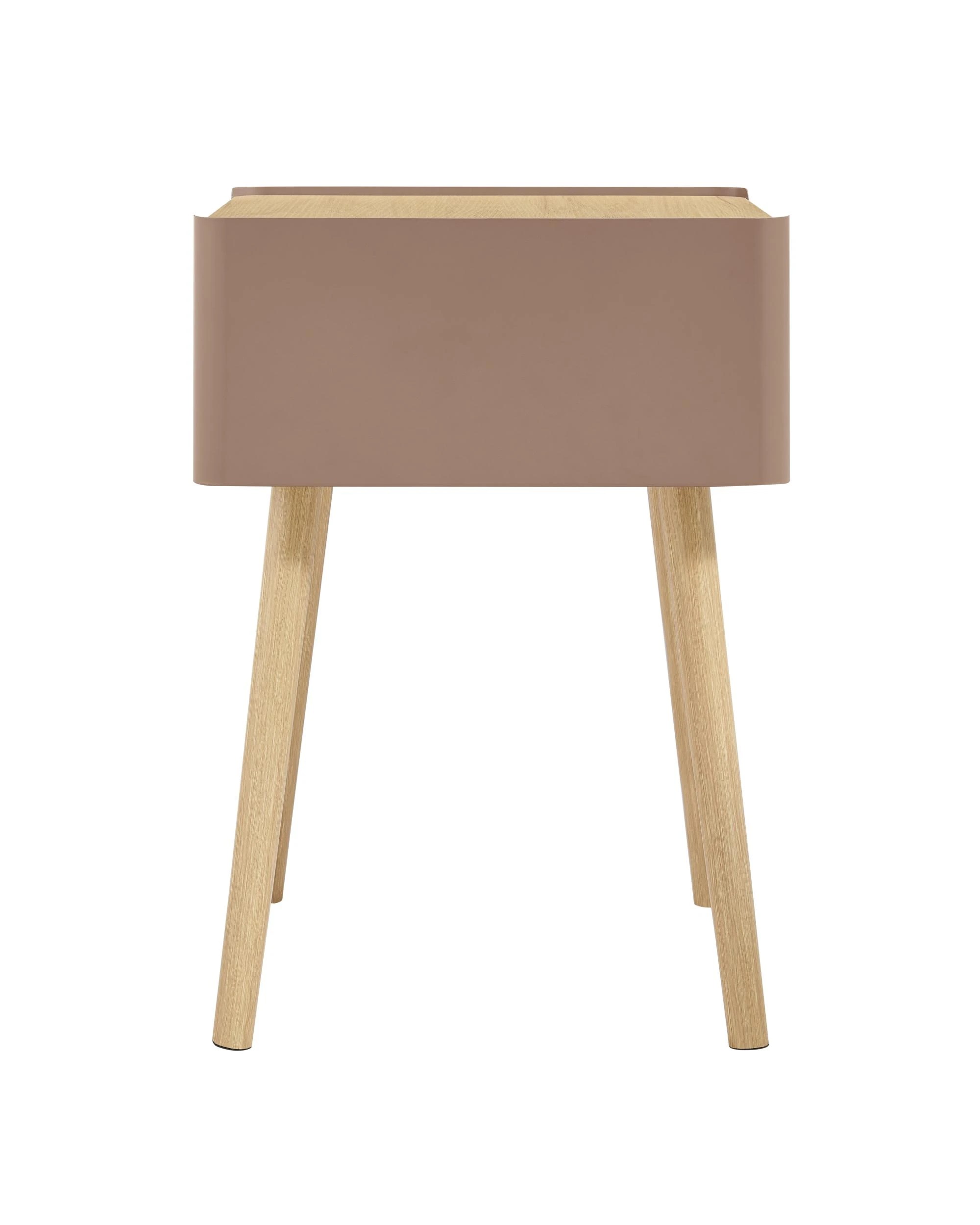 5 Kodu Side Table Bedside Shelf Square - Brown, 5 of 9