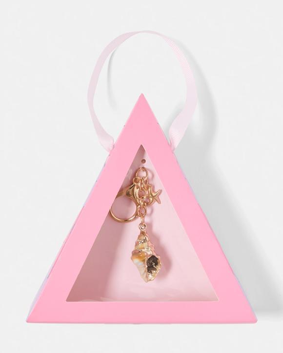 Shell Charm Keyring Gift Set Gold Tone Kmart