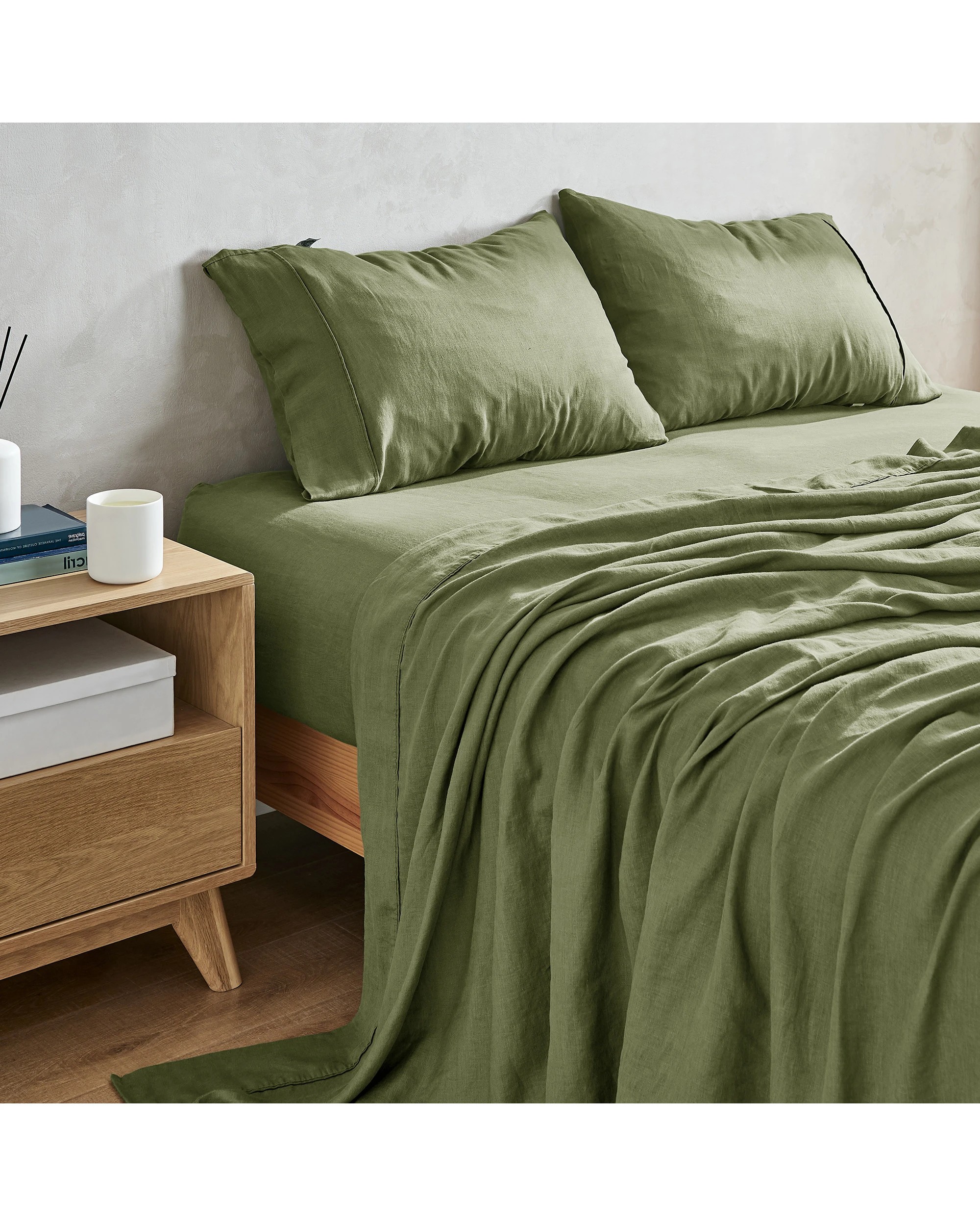 3 Natural Home 100% European Flax Linen Sheet Set - King Single Bed - Hunter, 3 of 6