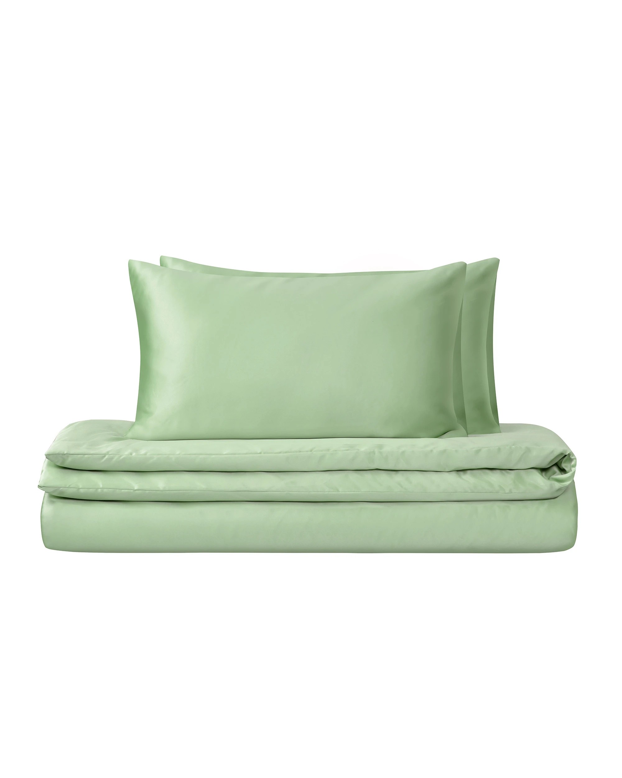 7 Dreamaker Matte Satin Quilt Cover Set - Super King Bed - Sage, 7 of 7