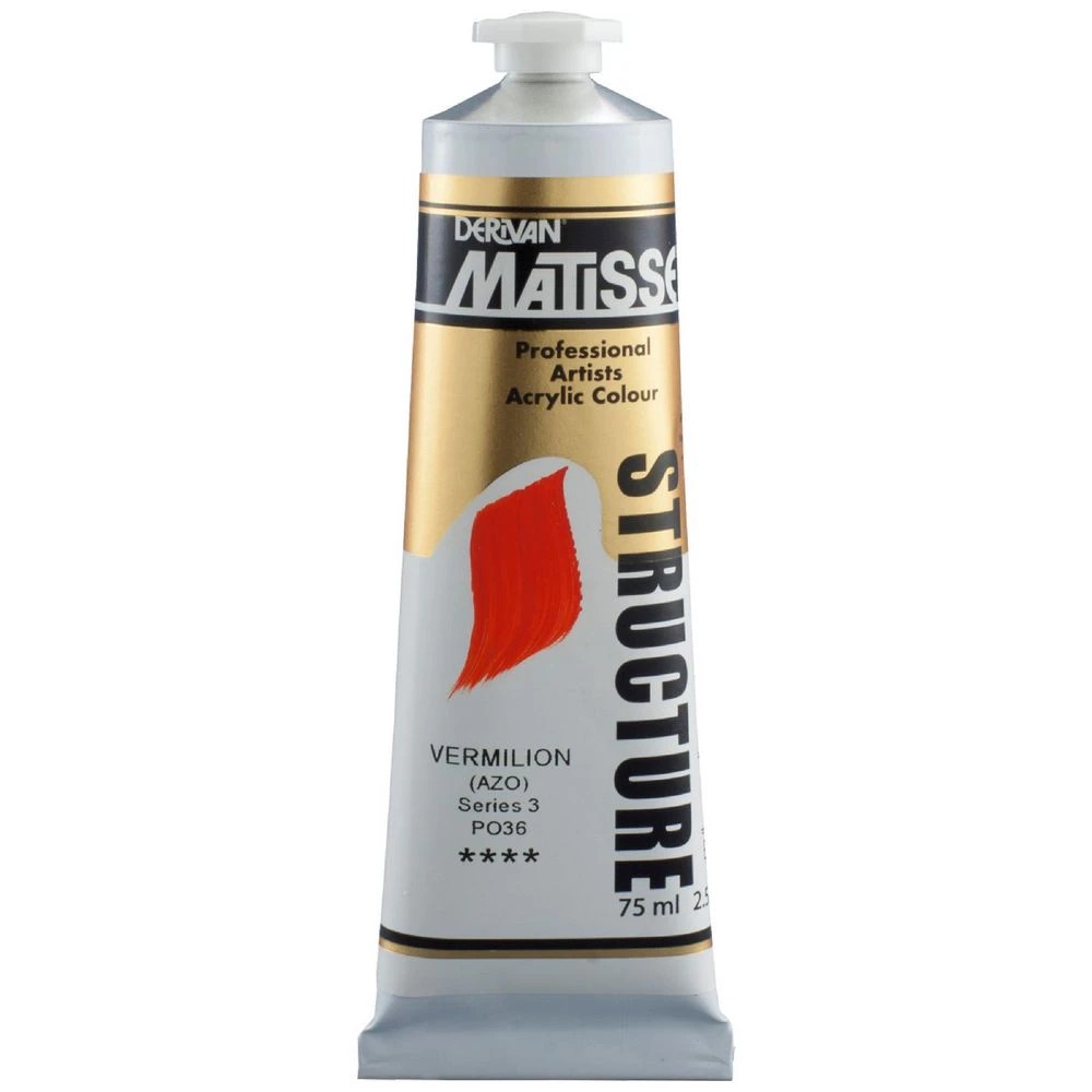 1 Derivan Matisse Structure Paint 75mL Vermilion S3, 1 of 2