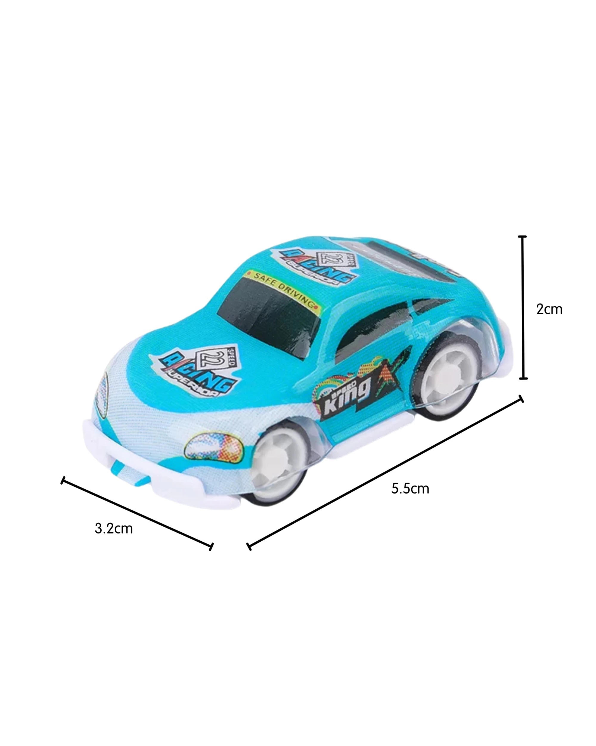 4 Partyrama Mixed Mini Pull Back Racing Cars Pack of 6 - Multi, 4 of 5