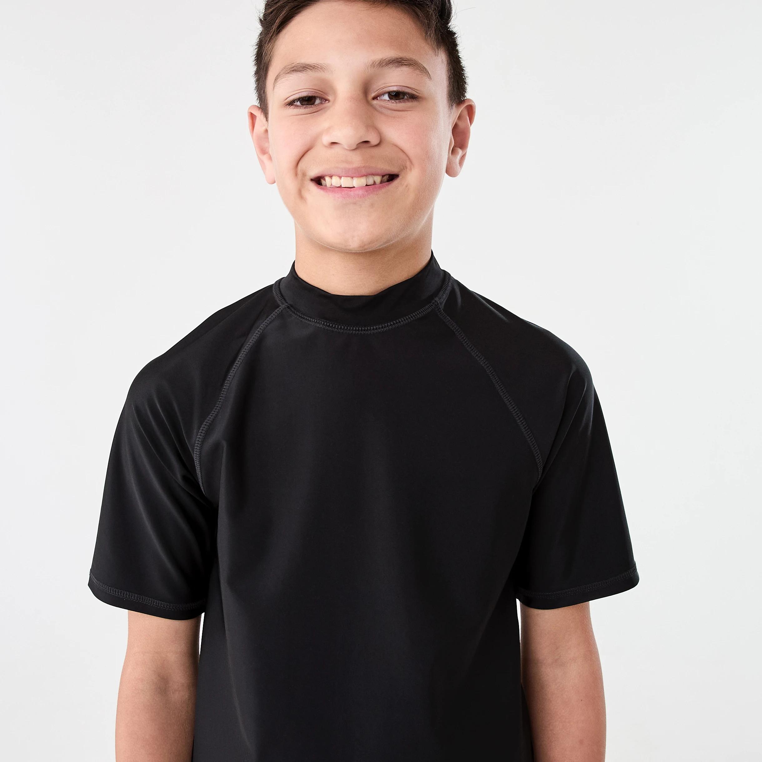 3 Short Sleeve Basic Rash Vest BLACK, 3 of 6