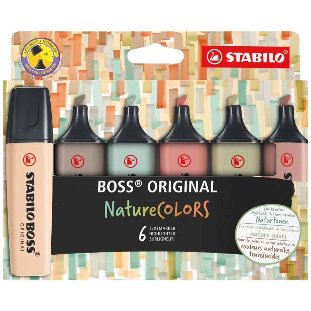 1 Stabilo Boss Highlighters Nature Colours 6 Pack, 1 of 1