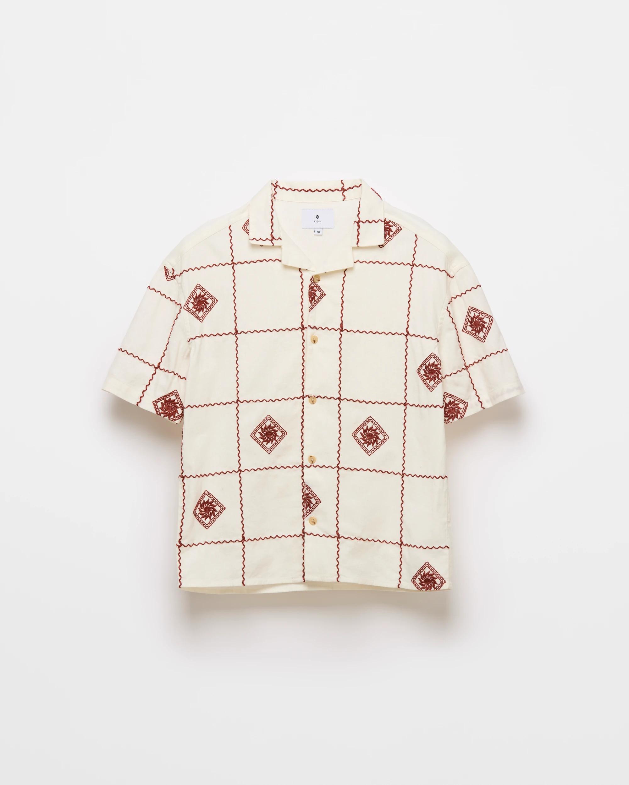 4 Target Embroidery Shirt WHITE, 4 of 6