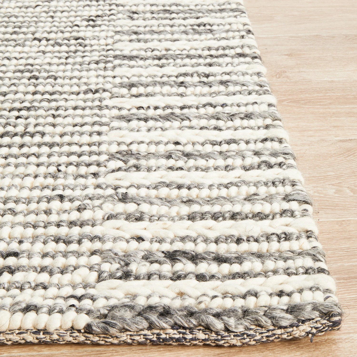 6 Common Ground Rugs Nordica 316 320x230cm - Extra Large Handmade Floor Rug - Grey, 6 of 7