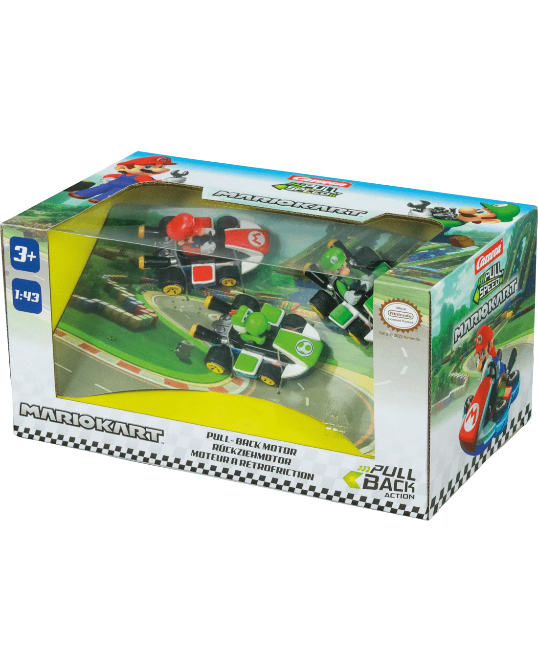 3 3 Pack Carrera Pull Speed MarioKart 1:43 Scale Vehicles, 3 of 5
