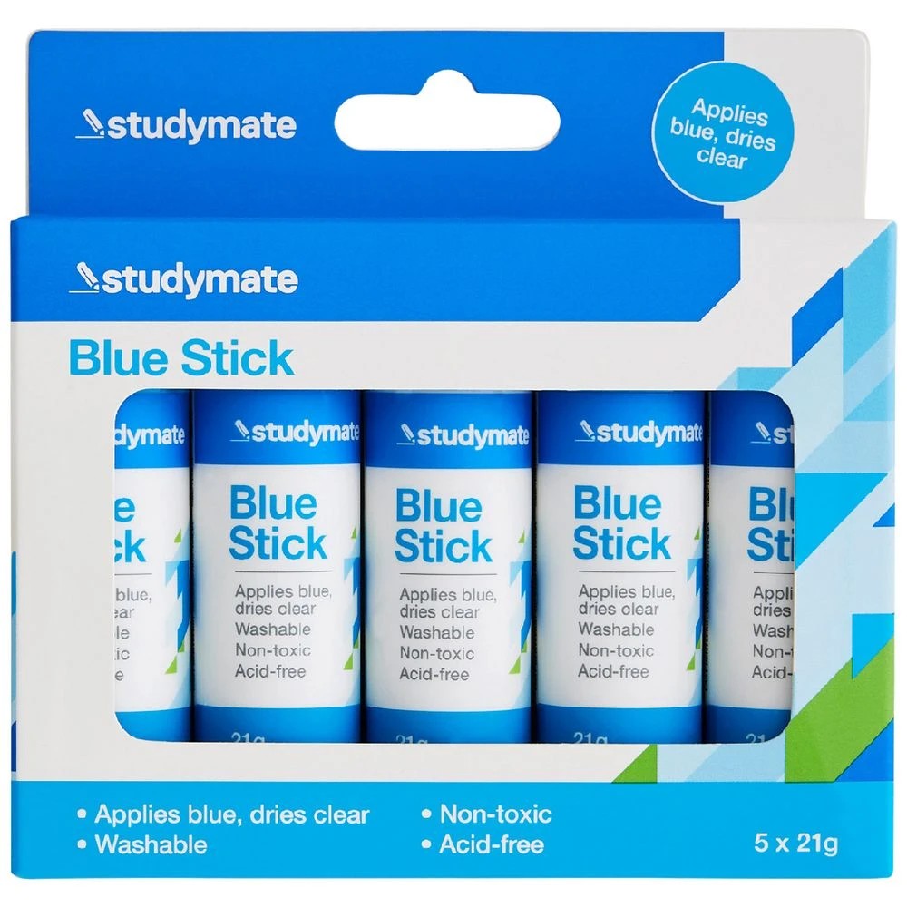 1 Studymate Blue Stick 21g 5 Pack, 1 of 2