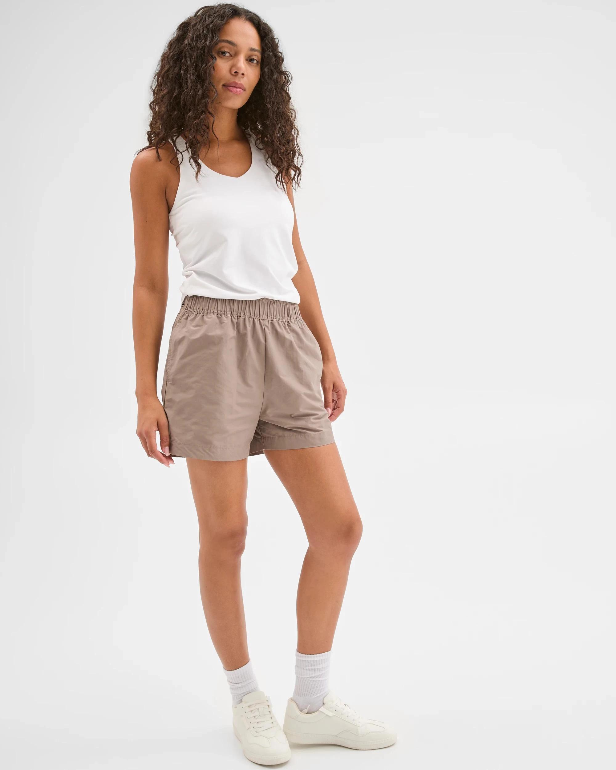 5 Target Active Australian Cotton Blend Woven Shorts MUSHROOM, 5 of 7