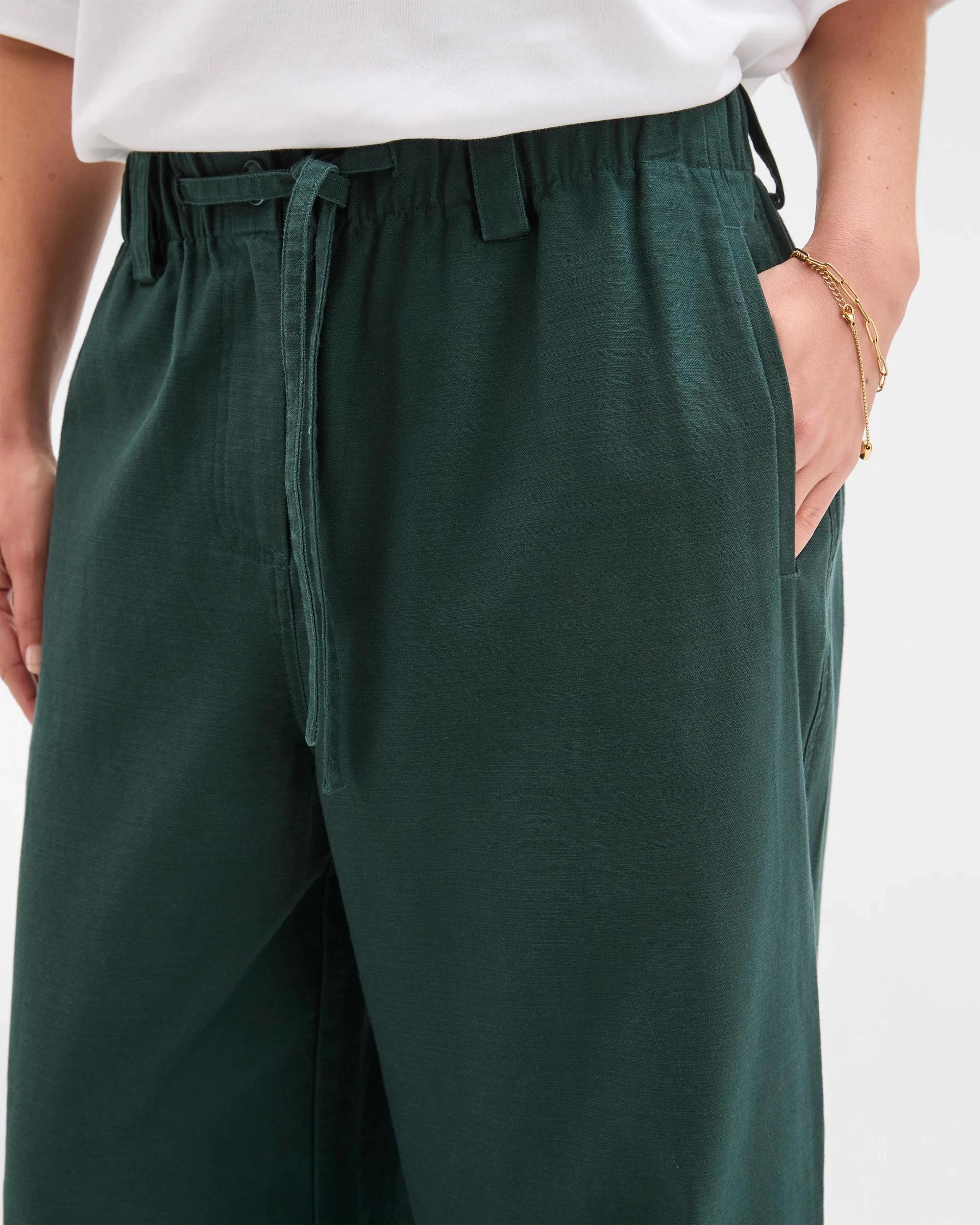 4 Target Woman Australian Cotton Textured Cotton Pant MIDNIGHT JADE, 4 of 5