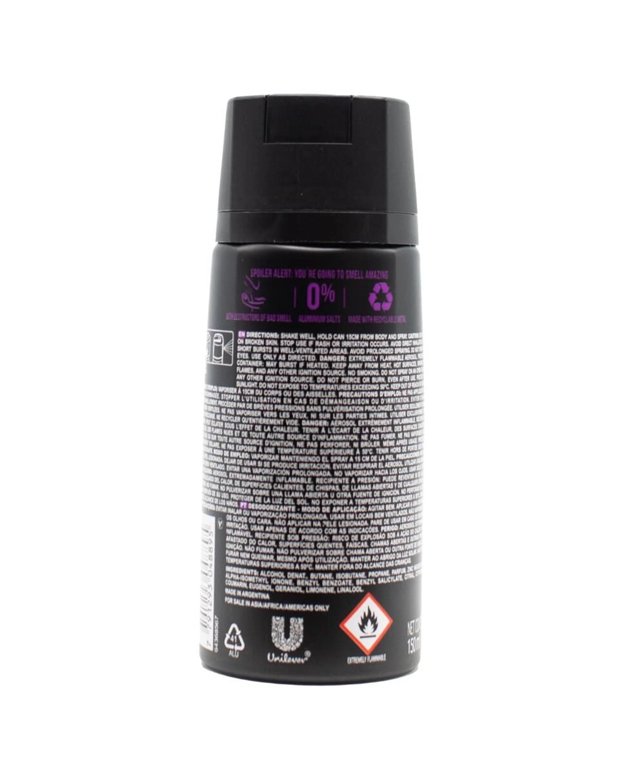 2 Axe Deodorant Bodyspray 48 Hour Odour Protect For Men Marine 150ml - Black, 2 of 3