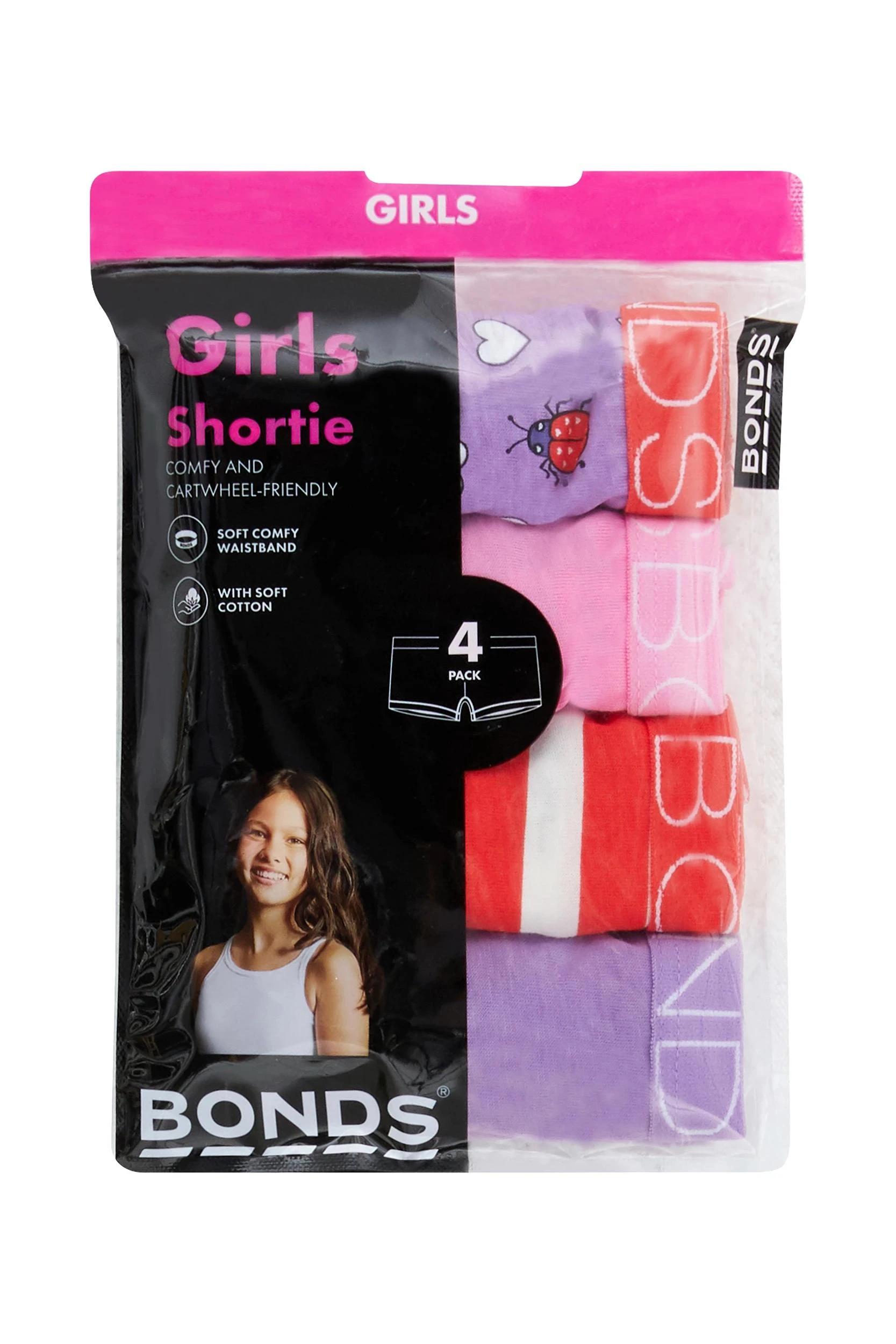 3 Older Girls 4 Pack Shortie - Bonds PRINT YYP, 3 of 3