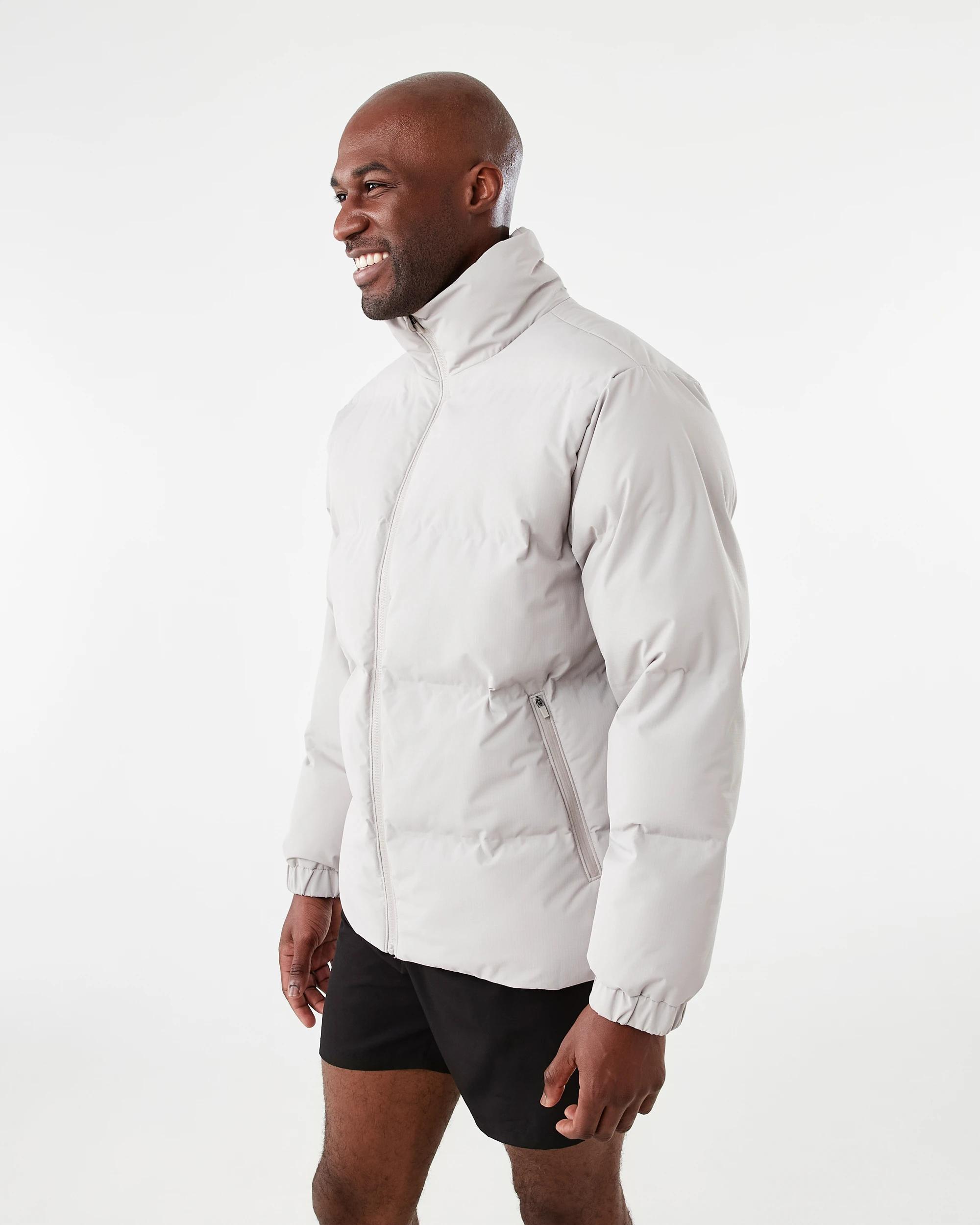 3 Active Mens Outdoor Oversized Puffer Jacket Reef Grey, 3 of 7