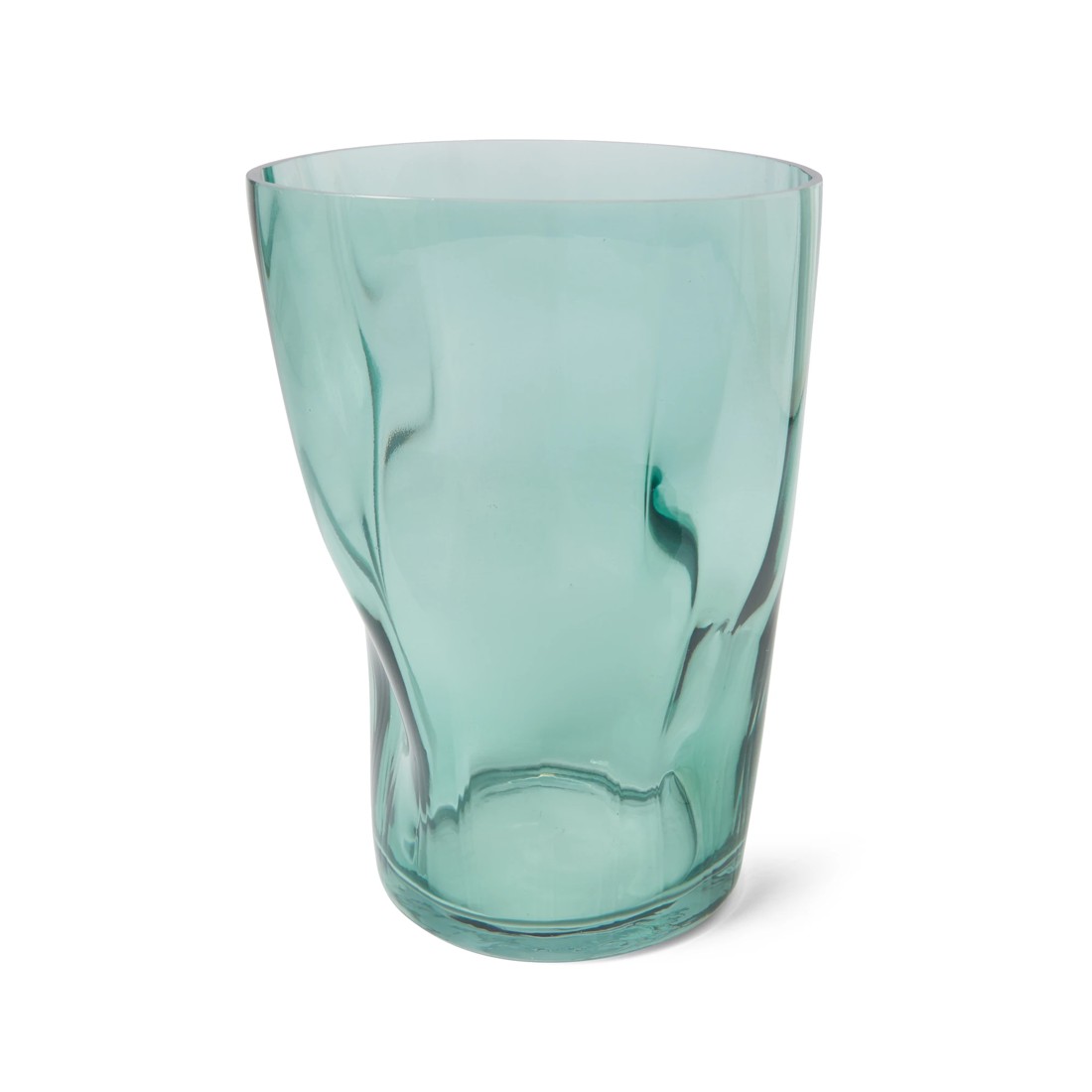 3 Wavy Green Glass Vase, 3 of 6