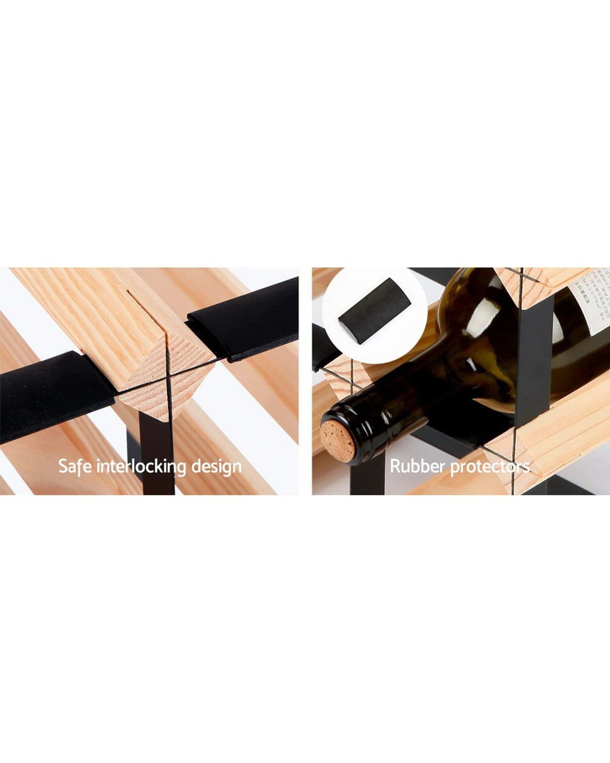 3 Artiss Wine Rack 12 Bottle - Natural, 3 of 7