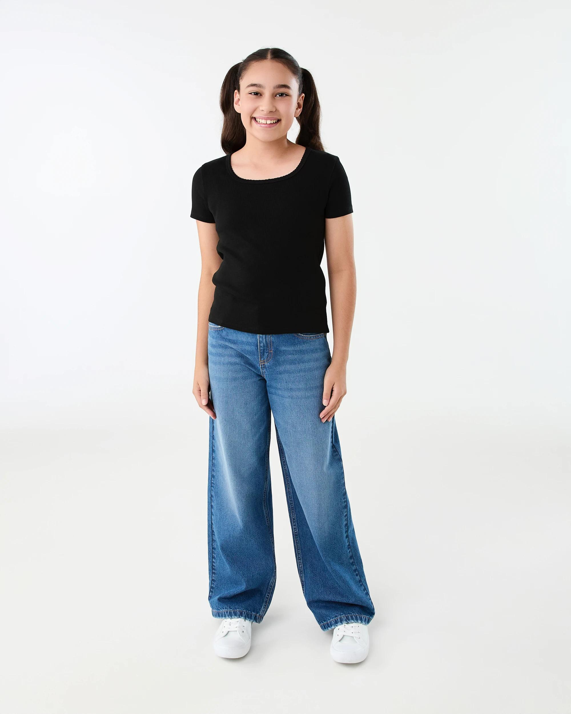 5 Short Sleeve Rib T-shirt Black, 5 of 6