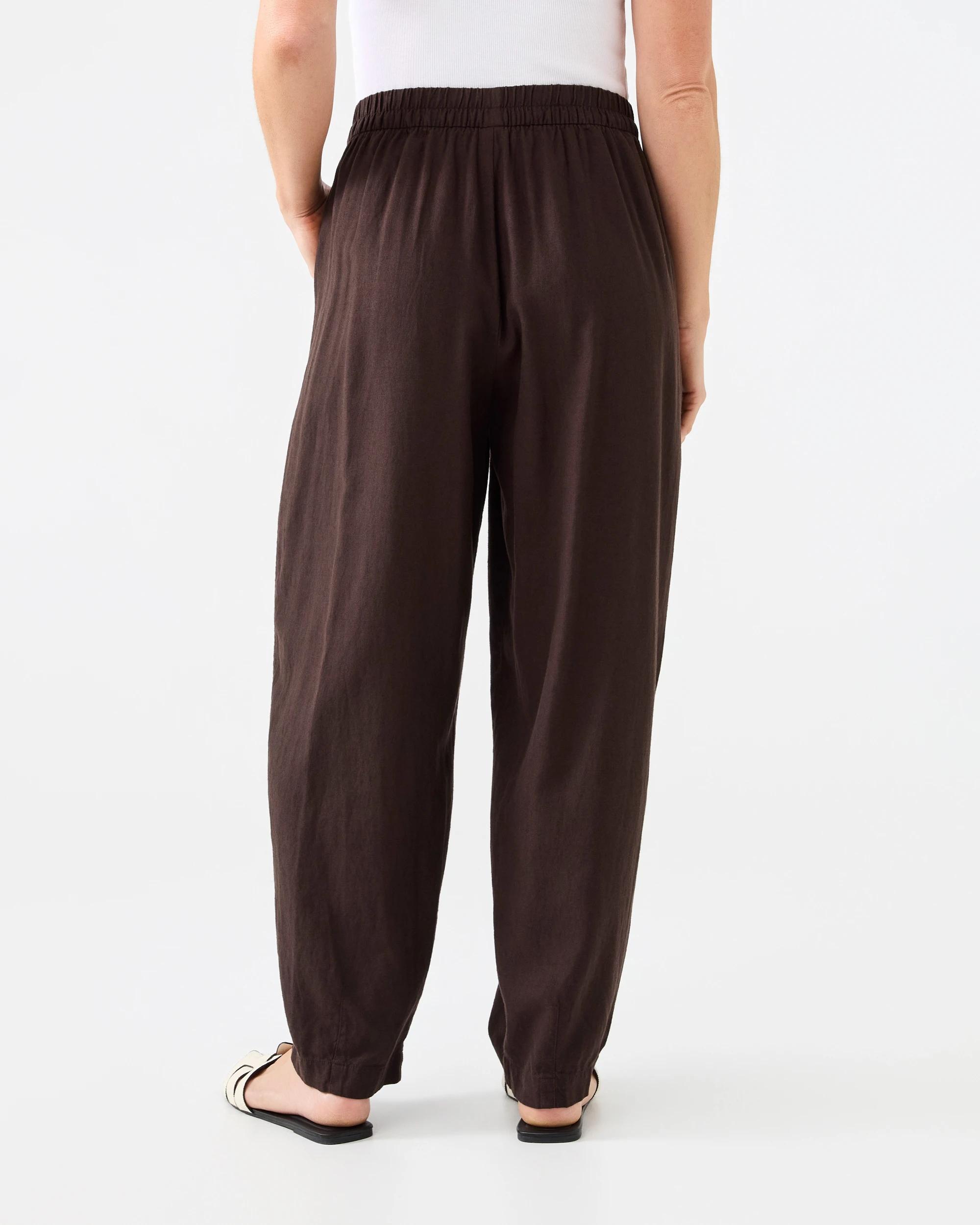 3 Linen Blend Barrel Pants Cbean, 3 of 5
