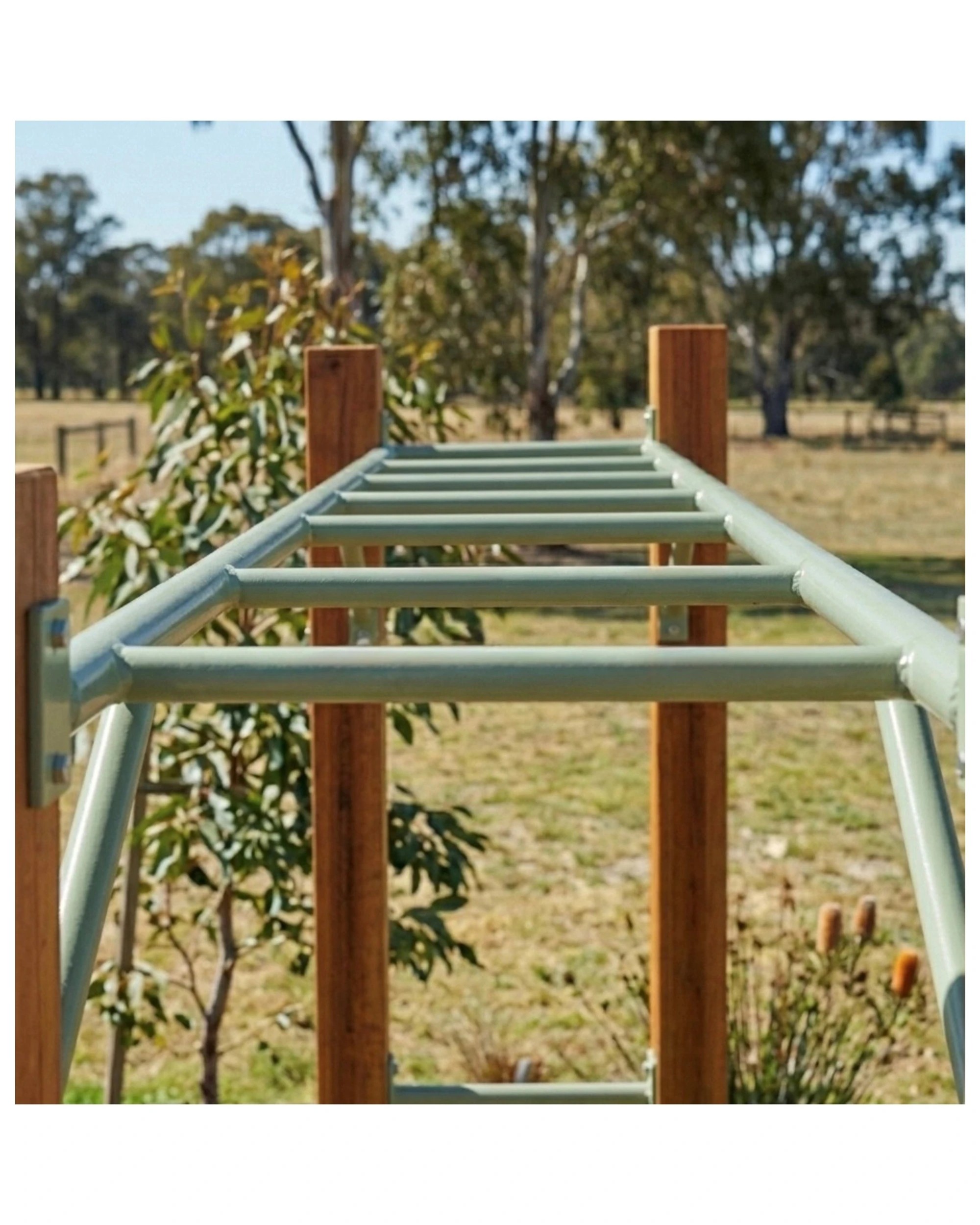 2 Hide & Seek Kids Monkey Bars - Adjustable Height - Sage - Green, 2 of 4