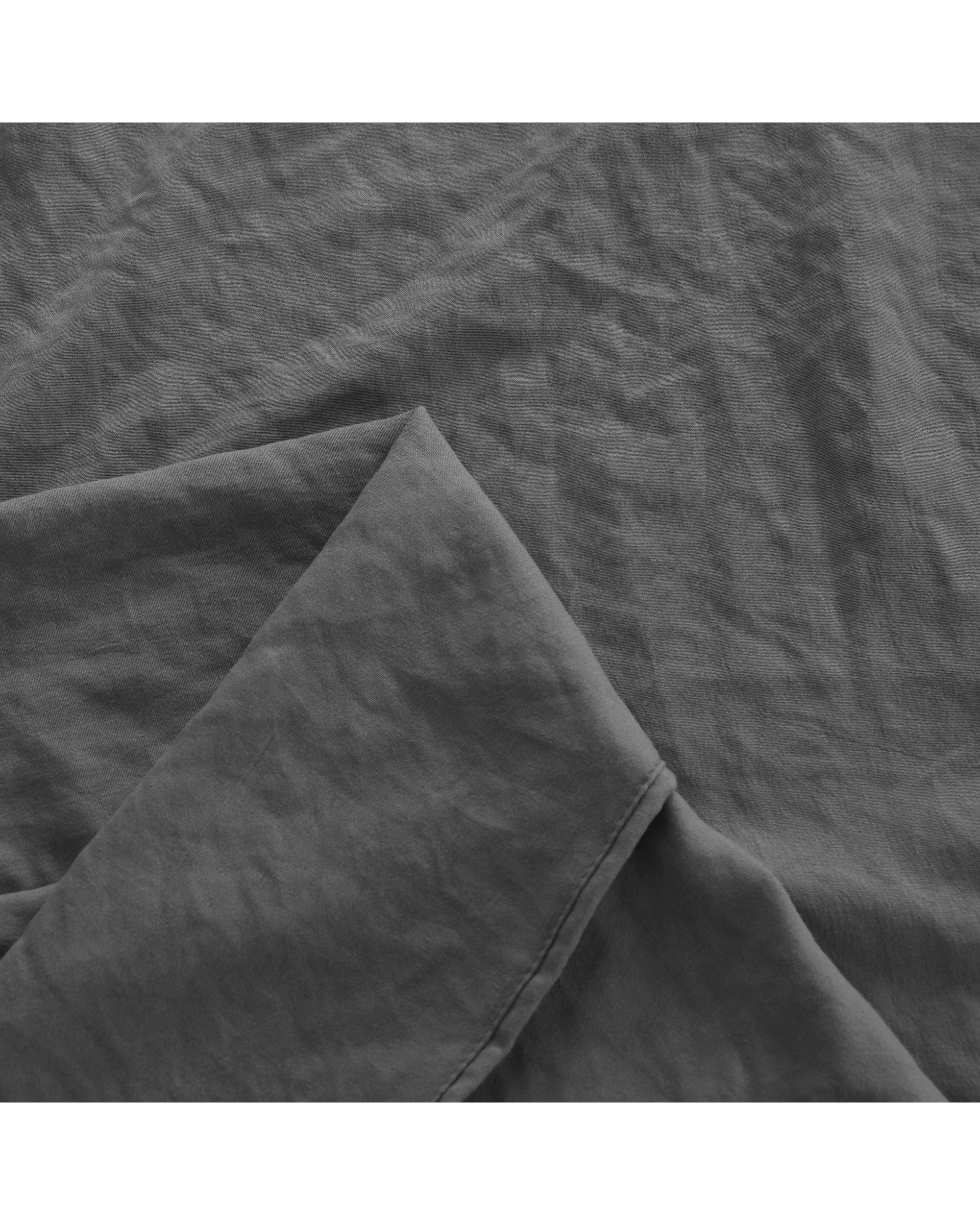 4 Dreamaker Superfine Washed Microfibre Sheet Set - Double Bed - Charcoal, 4 of 6