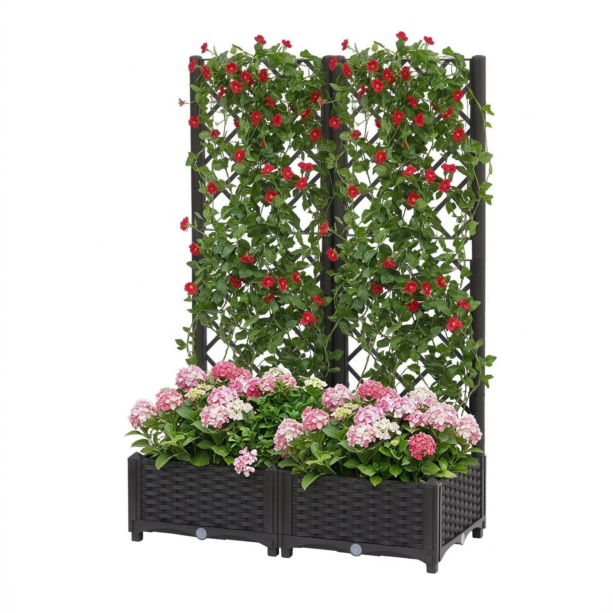 1 Green Fingers Raised Garden Bed Vertical Planter Self Watering Large Elevated Veggie Box - Brown, 1 of 4