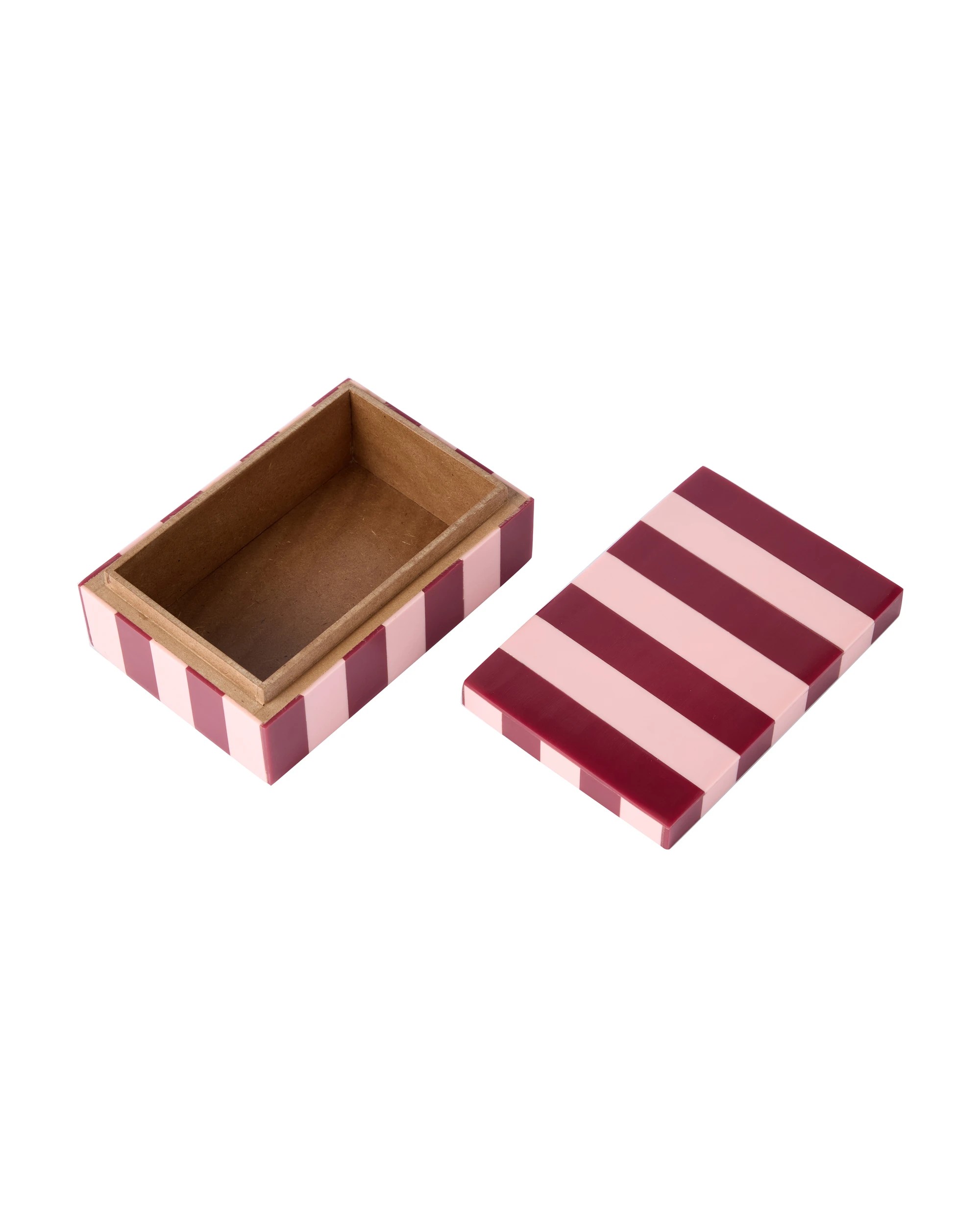 3 Pink and Berry Stripe Decor Box, 3 of 6