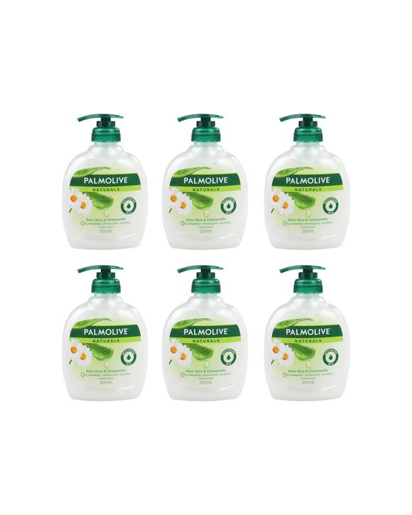 Palmolive 6PK 250ml Hand Wash Softening Aloe Vera & Chamomile Pump - Multi