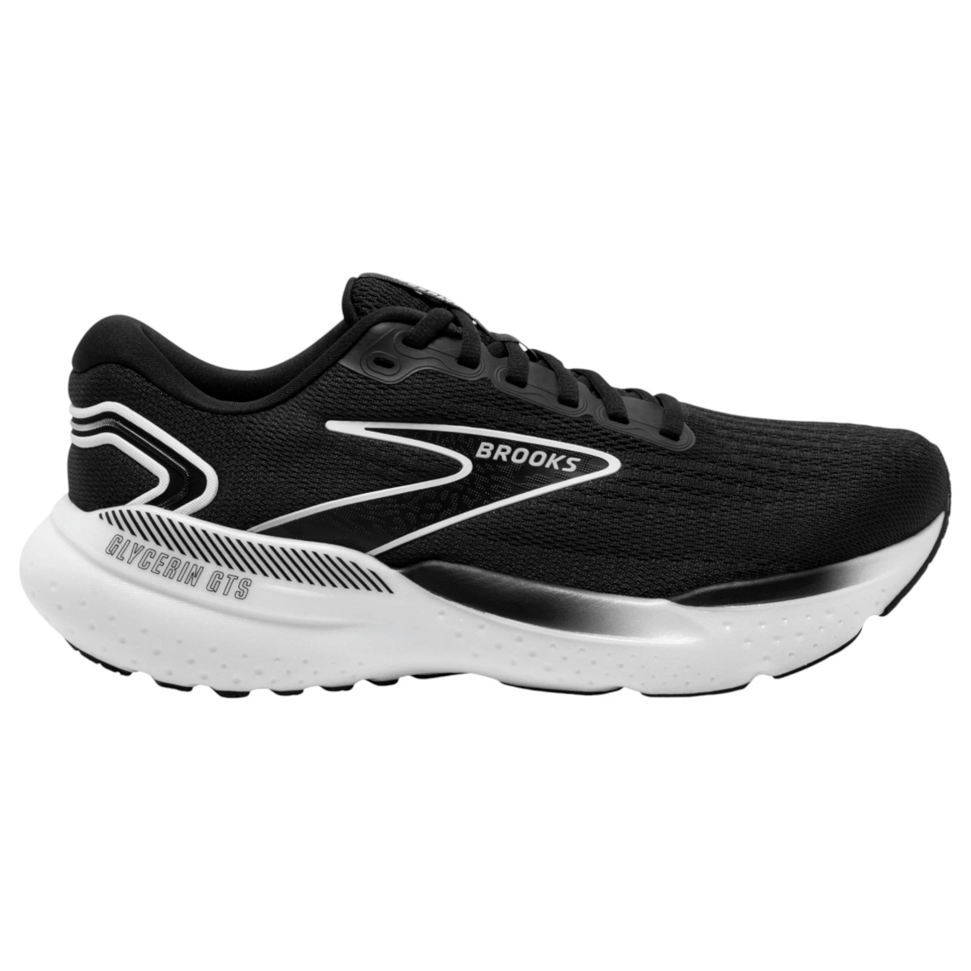 1 Brooks Mens Glycerin 21 Athletic Running Shoes BLACK/GREY/WHITE, 1 of 6